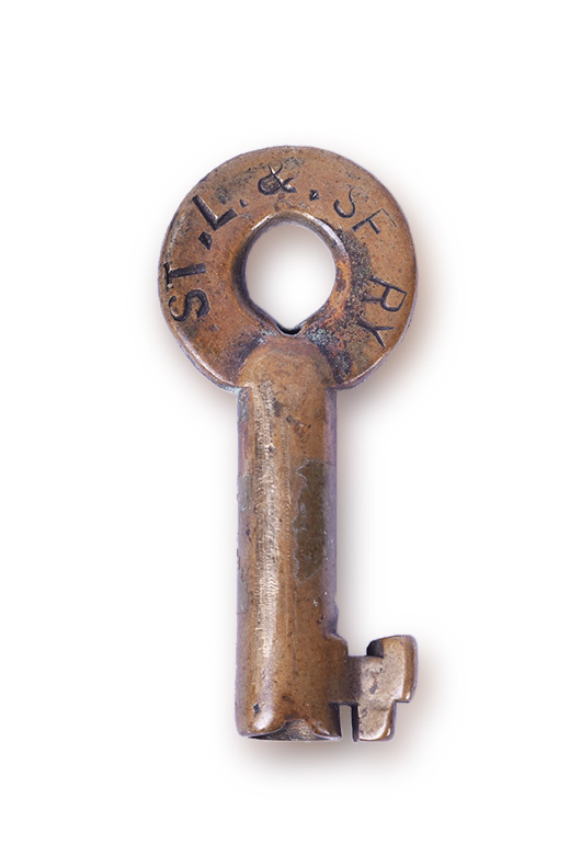 242 - St. Louis & San Francisco Railway Brass Switch Key thumbnail