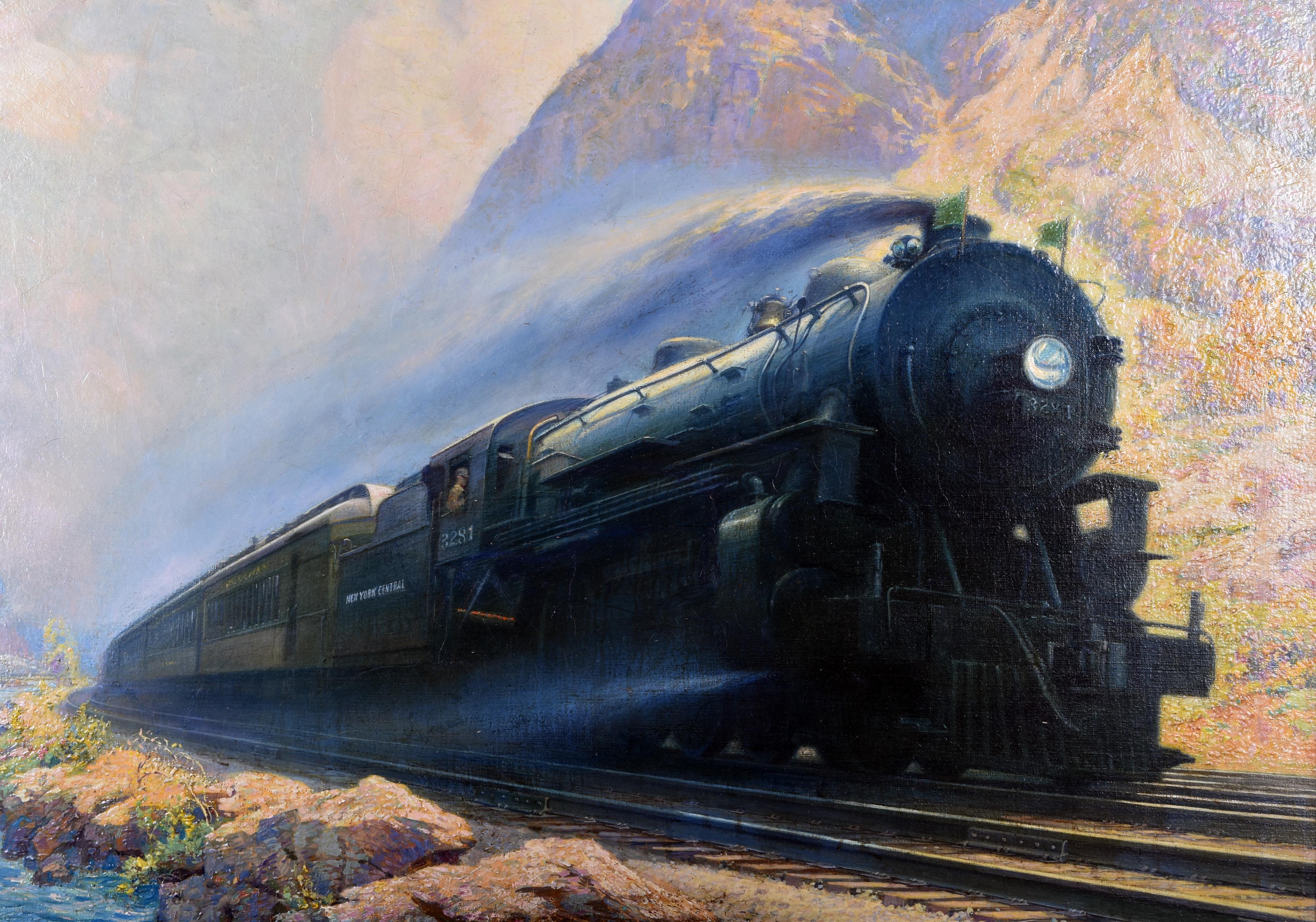 320 - In the Hudson River Valley - The Twentieth Century Limited - Original New York Central Railroad Painting thumbnail