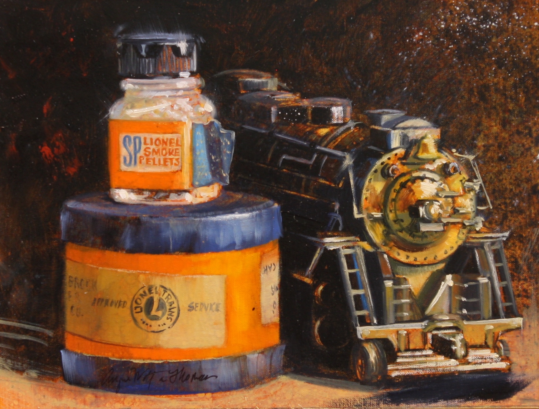 335 - Smoke - Original Oil Painting thumbnail