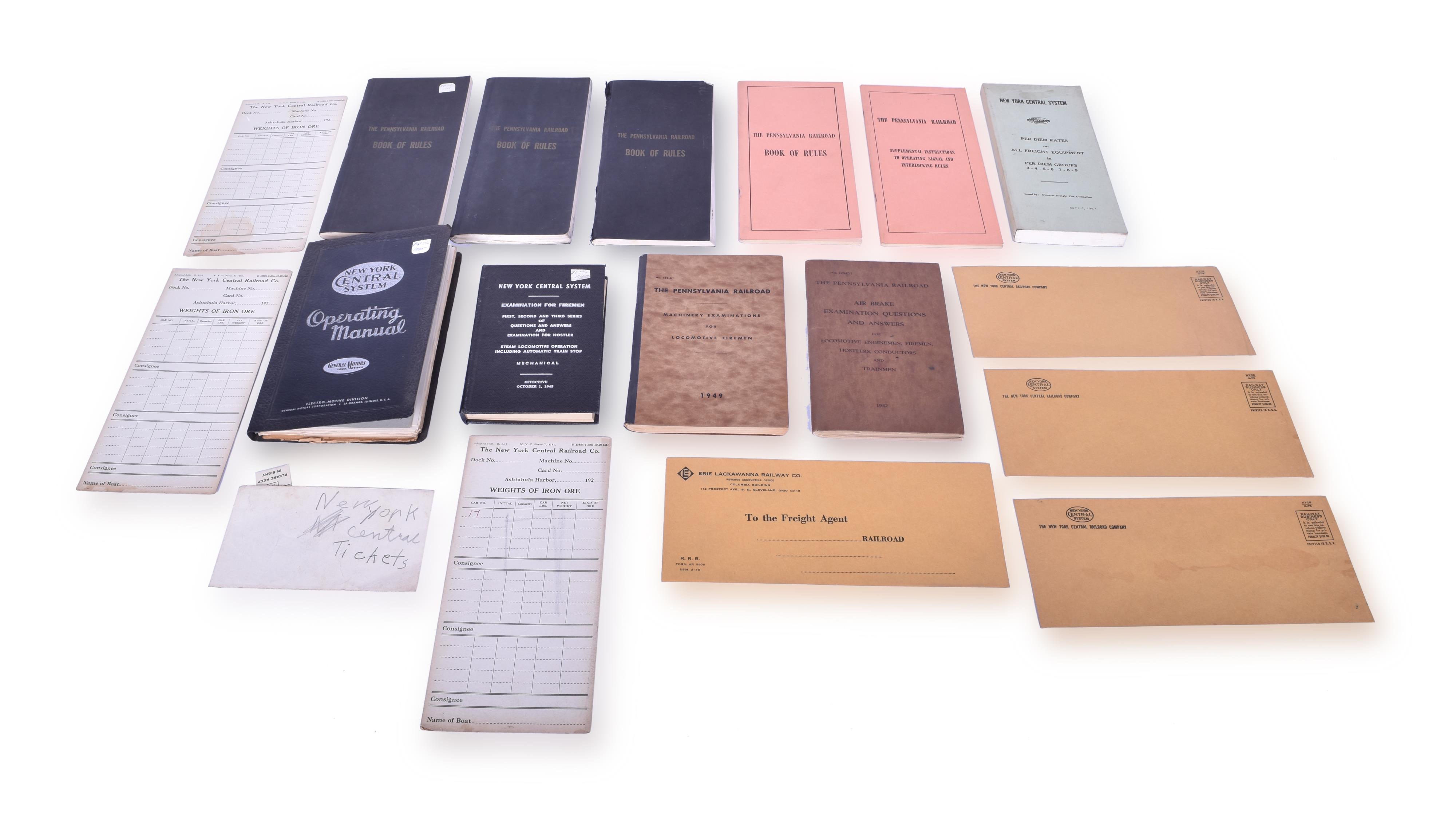 6 - New York Central and Pennsylvania Railroad Group of Rule Books and E Unit Operating Manual thumbnail