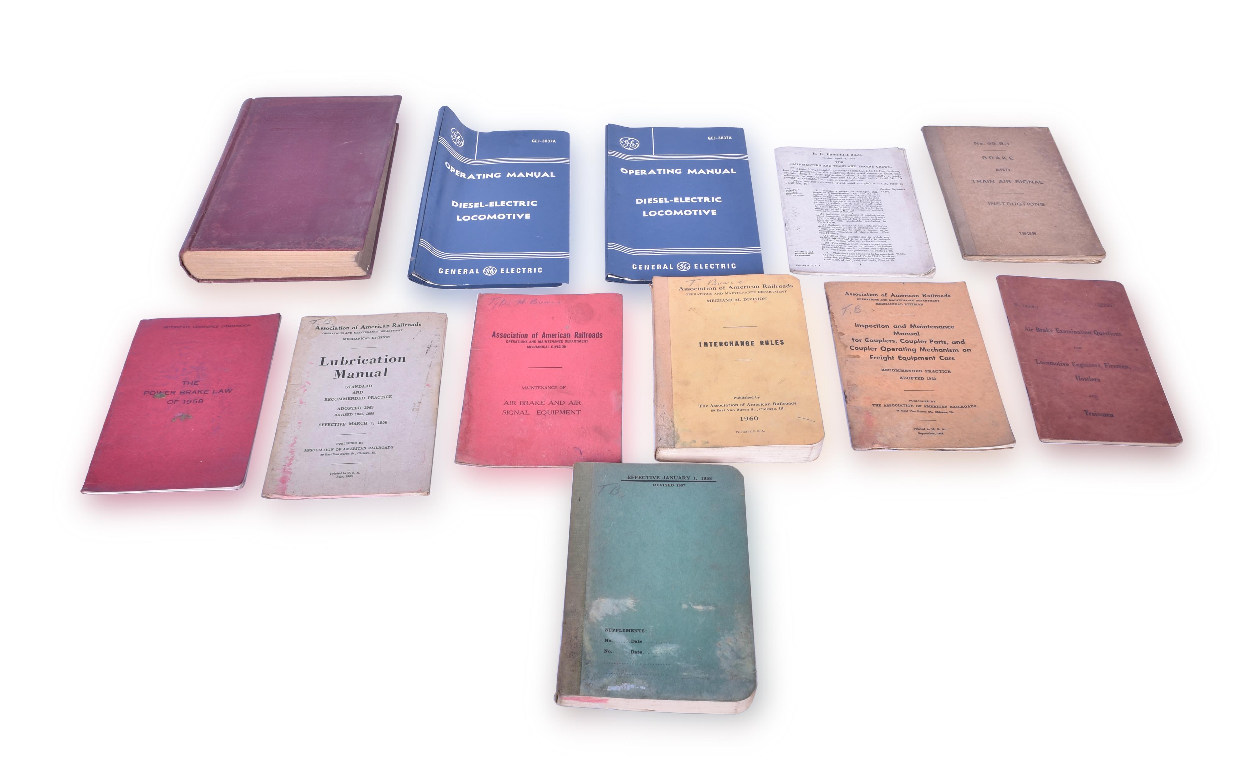 14 - Group of Railroad paper - Includes Locomotive Operating Manuals, Rule Books, Etc thumbnail