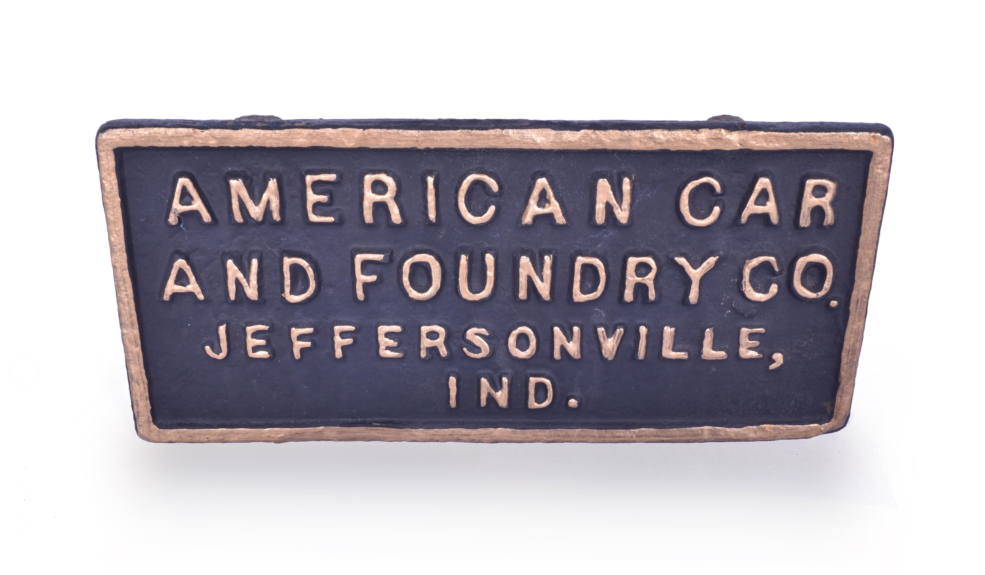 15 - American Car and Foundry Co. Cast Iron Sign thumbnail