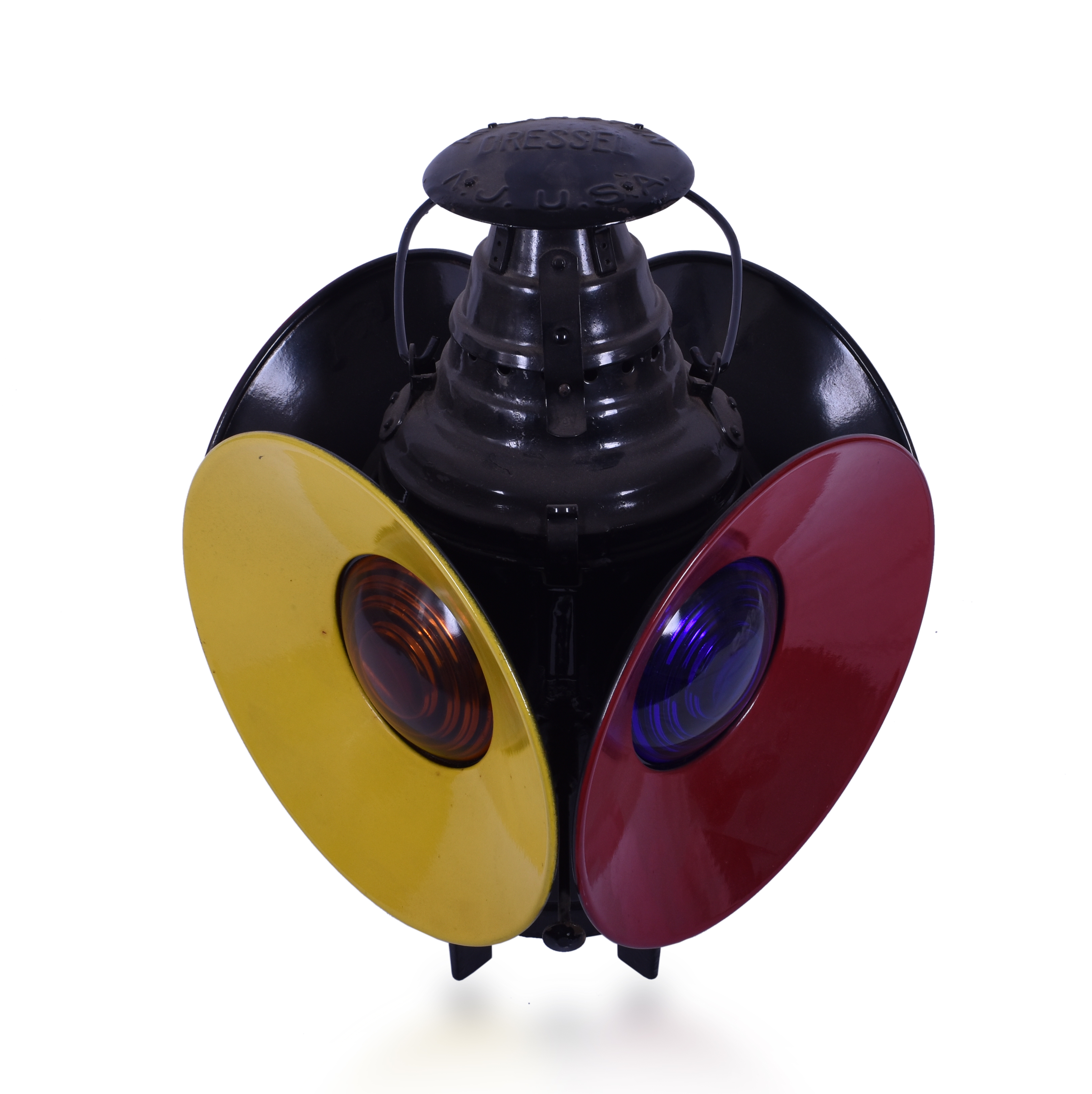 27 - Dressel Switch Lantern w/ Red & Yellow Targets - Restored thumbnail