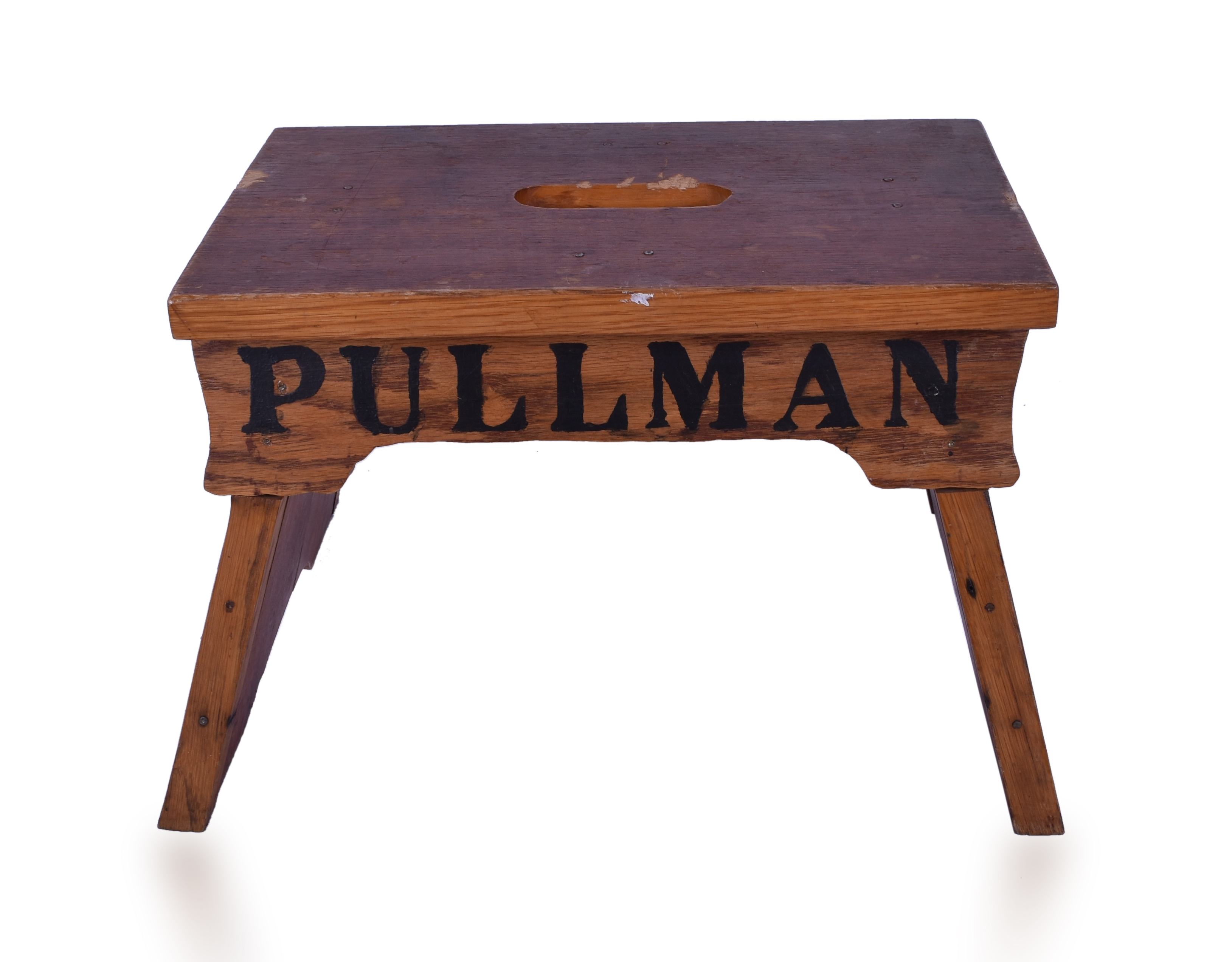 28 - Wooden Pullman / Erie Railroad Sleeping Car Birth Step Stool thumbnail