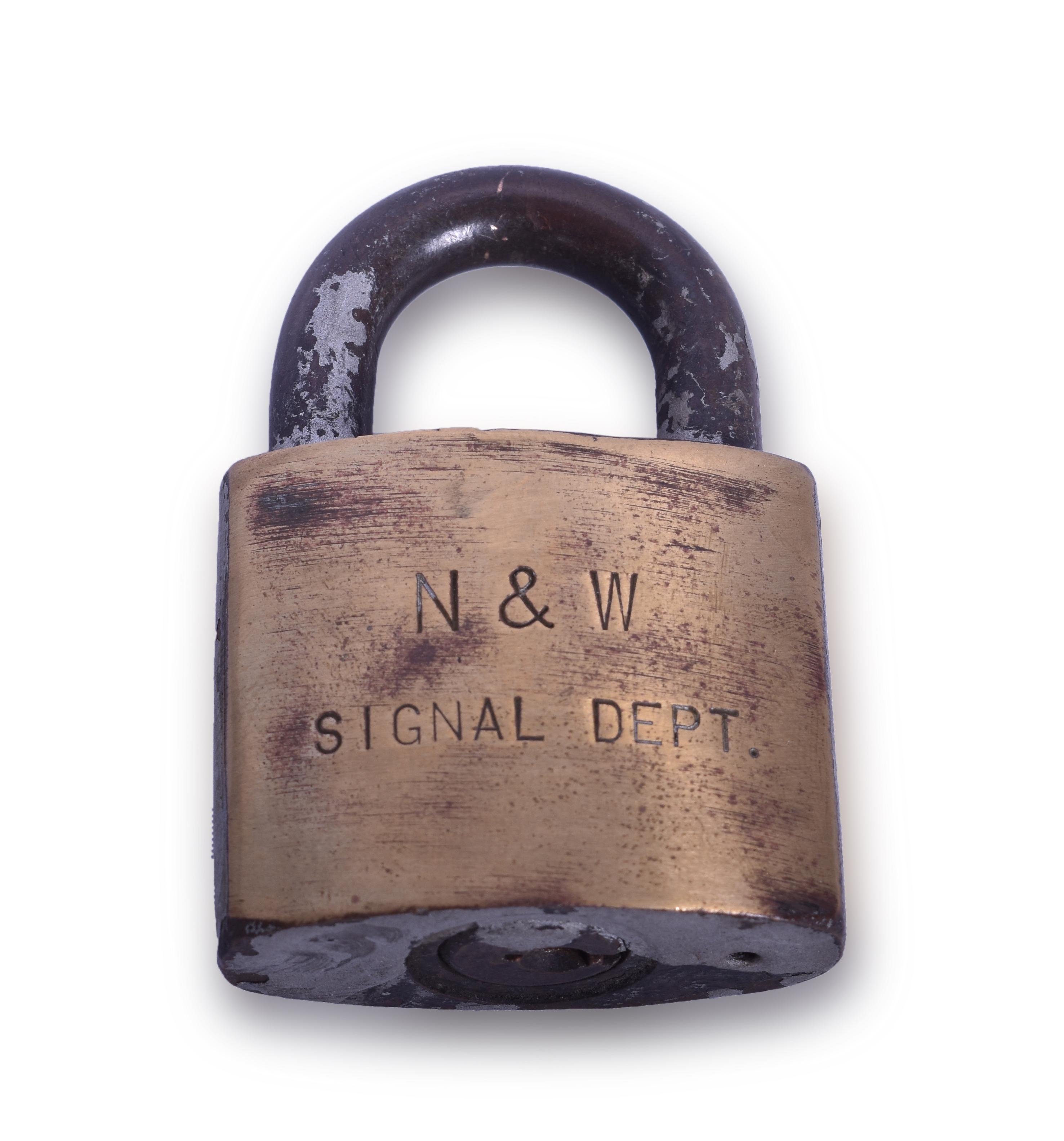 54 - Norfolk and Western Railroad Signal Dept. Brass Lock thumbnail