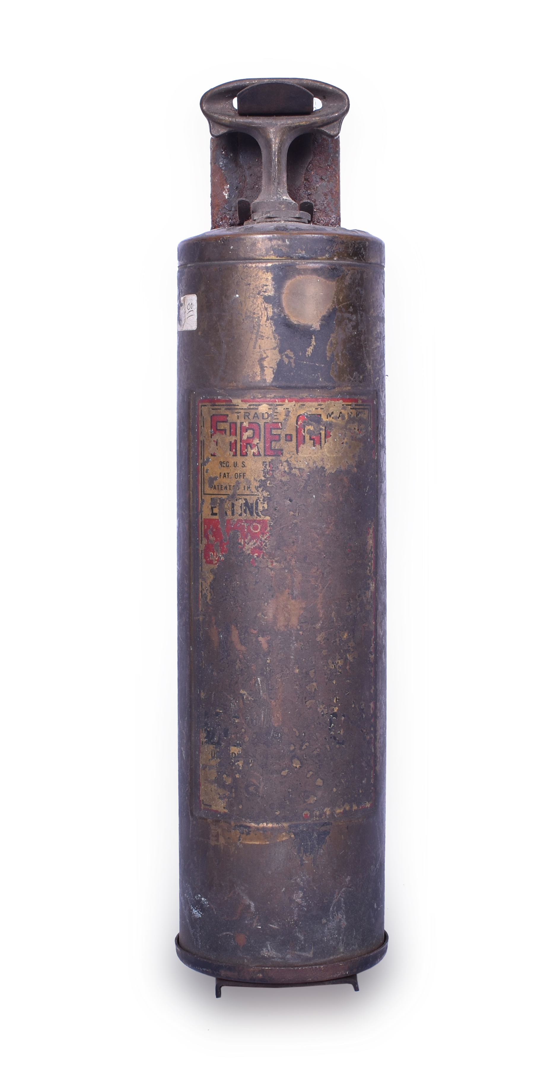 61 - B&O Railroad Brass Plated Fire Extinguisher w/ Wall Bracket thumbnail