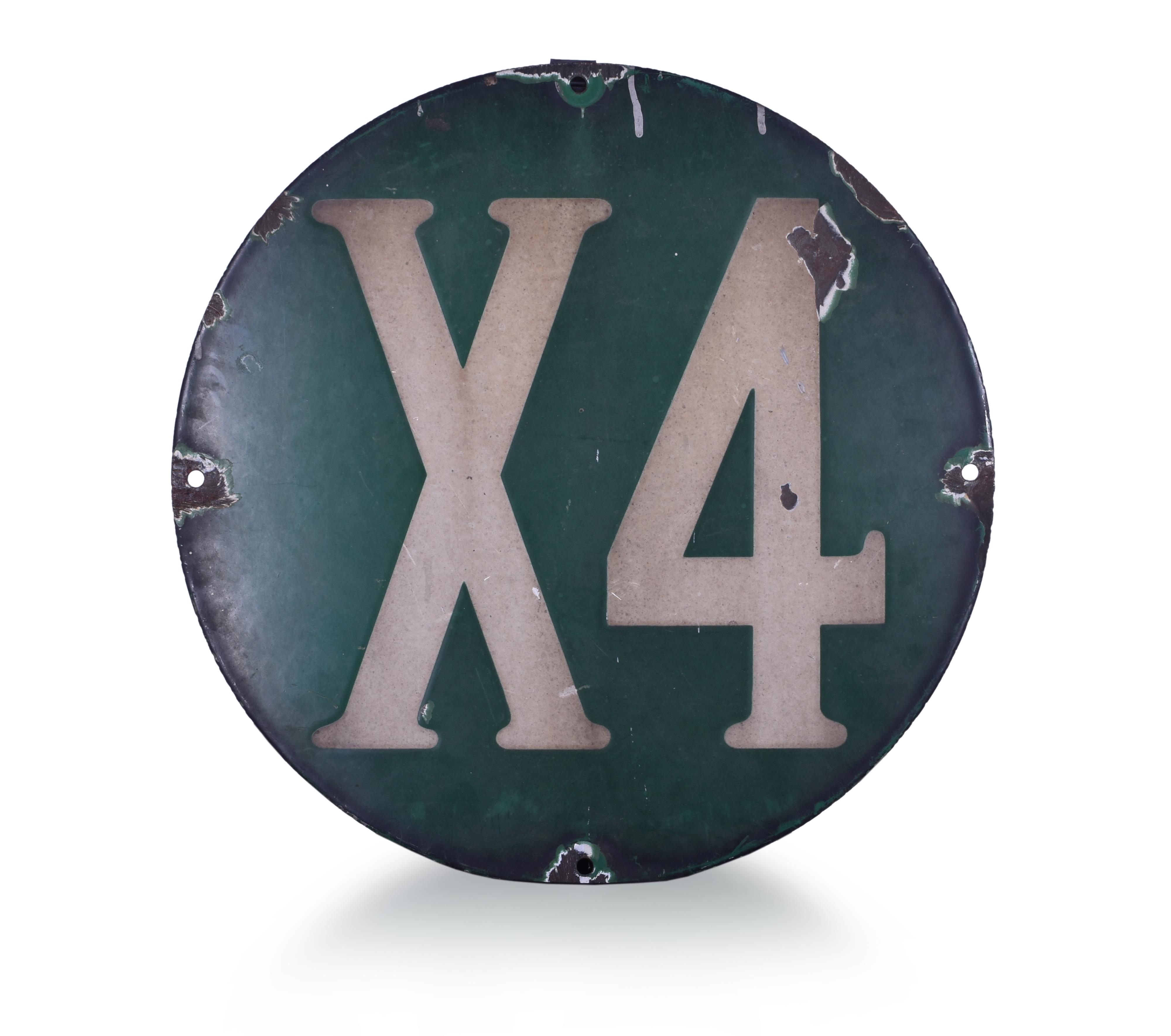 64 - X4 Porcelain Railroad Sign thumbnail