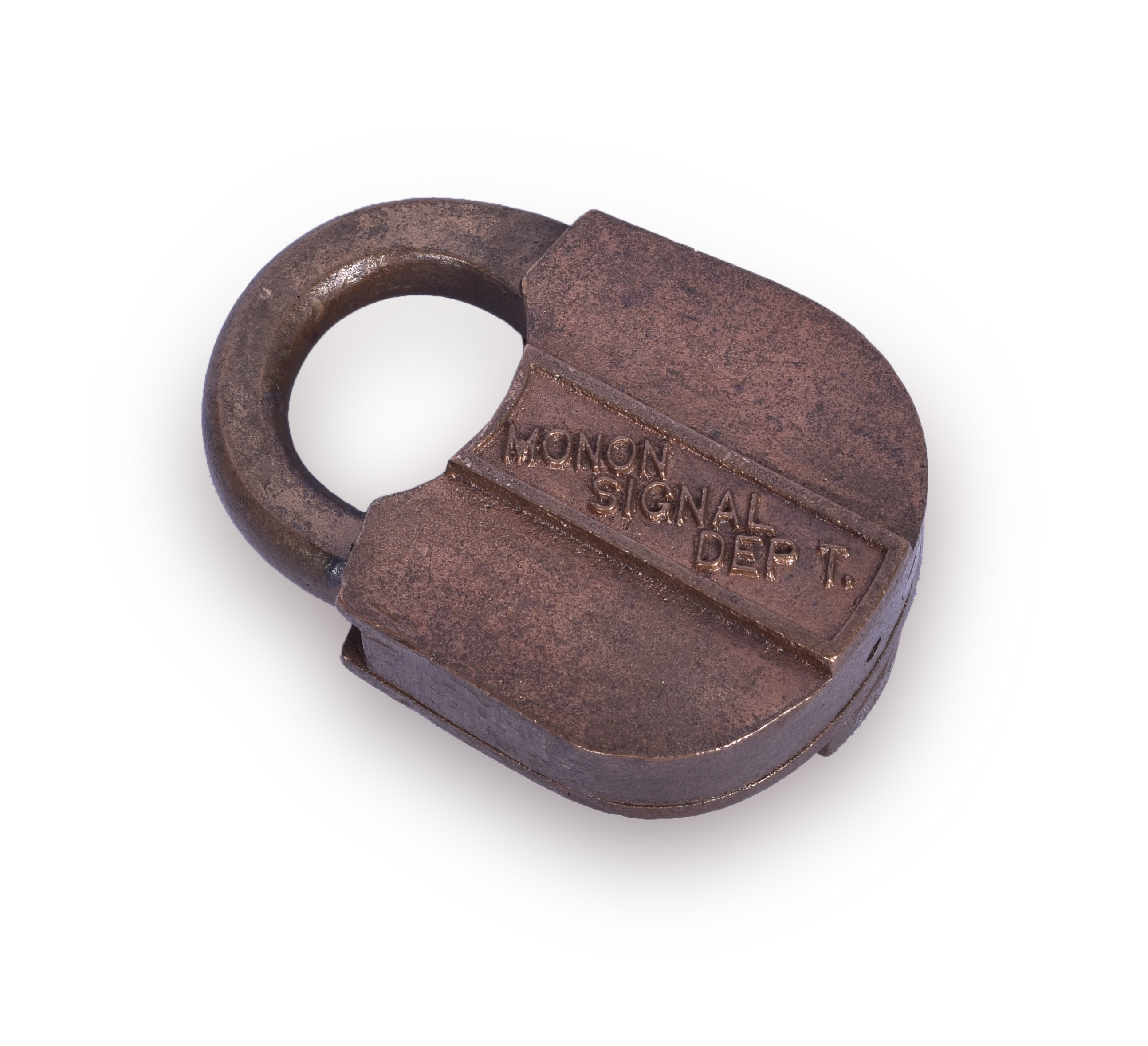 79 - Monon Railroad Signal Department Brass Lock. thumbnail