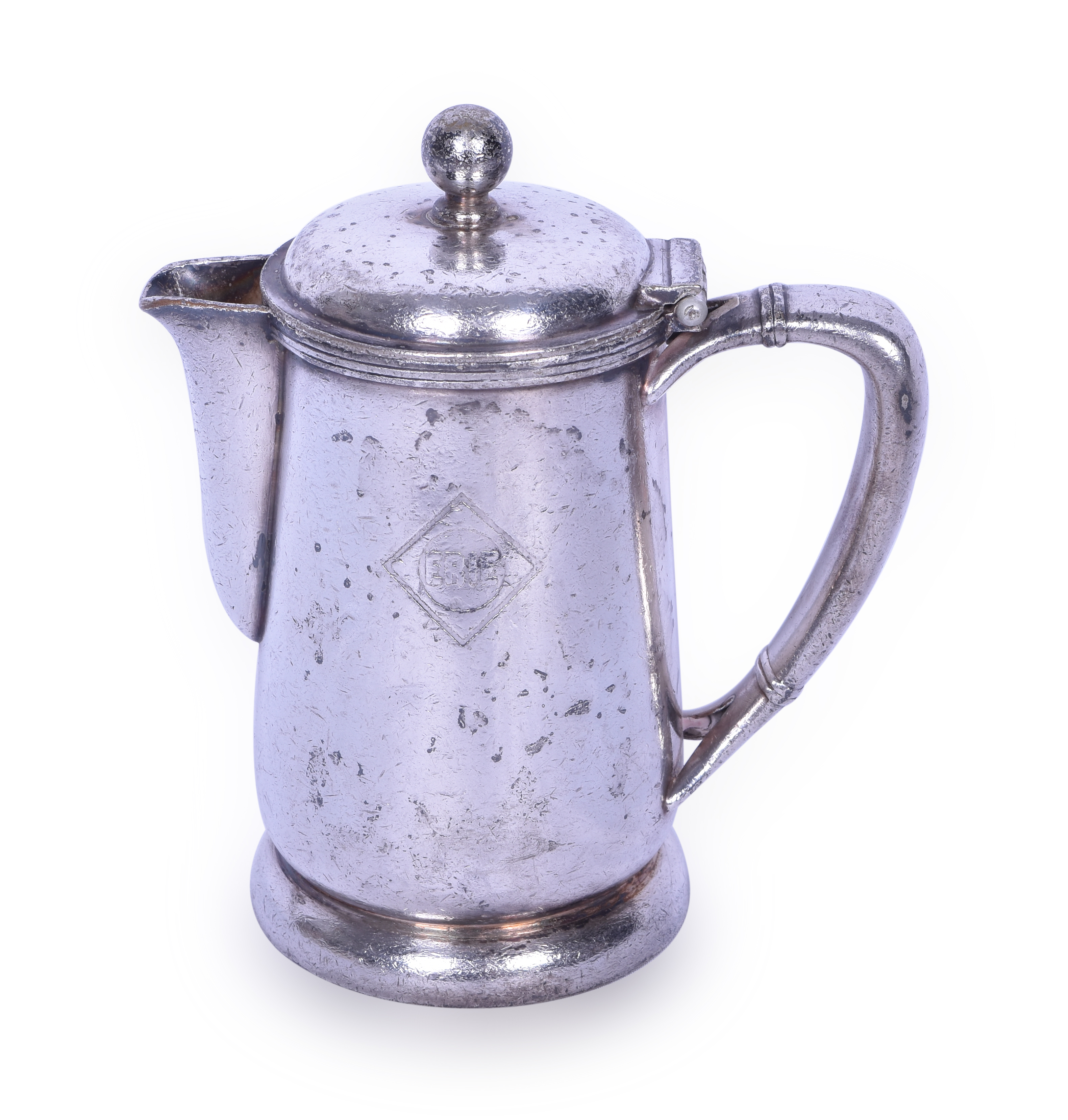 96 - Erie Railroad Soldered Silver Coffee Pot Creamer thumbnail