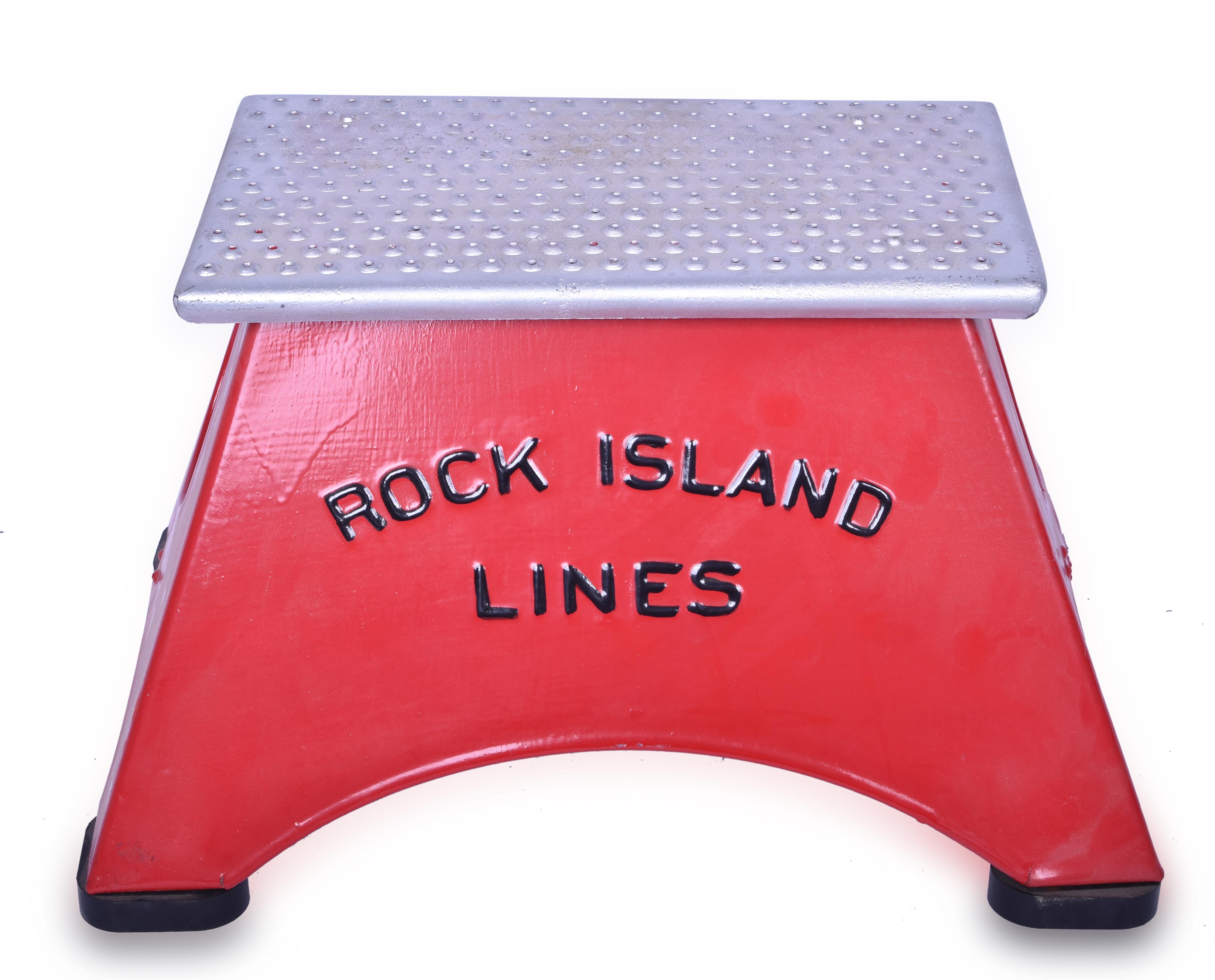 105 - Restored Rock Island Railroad Steel Passenger Step Box thumbnail
