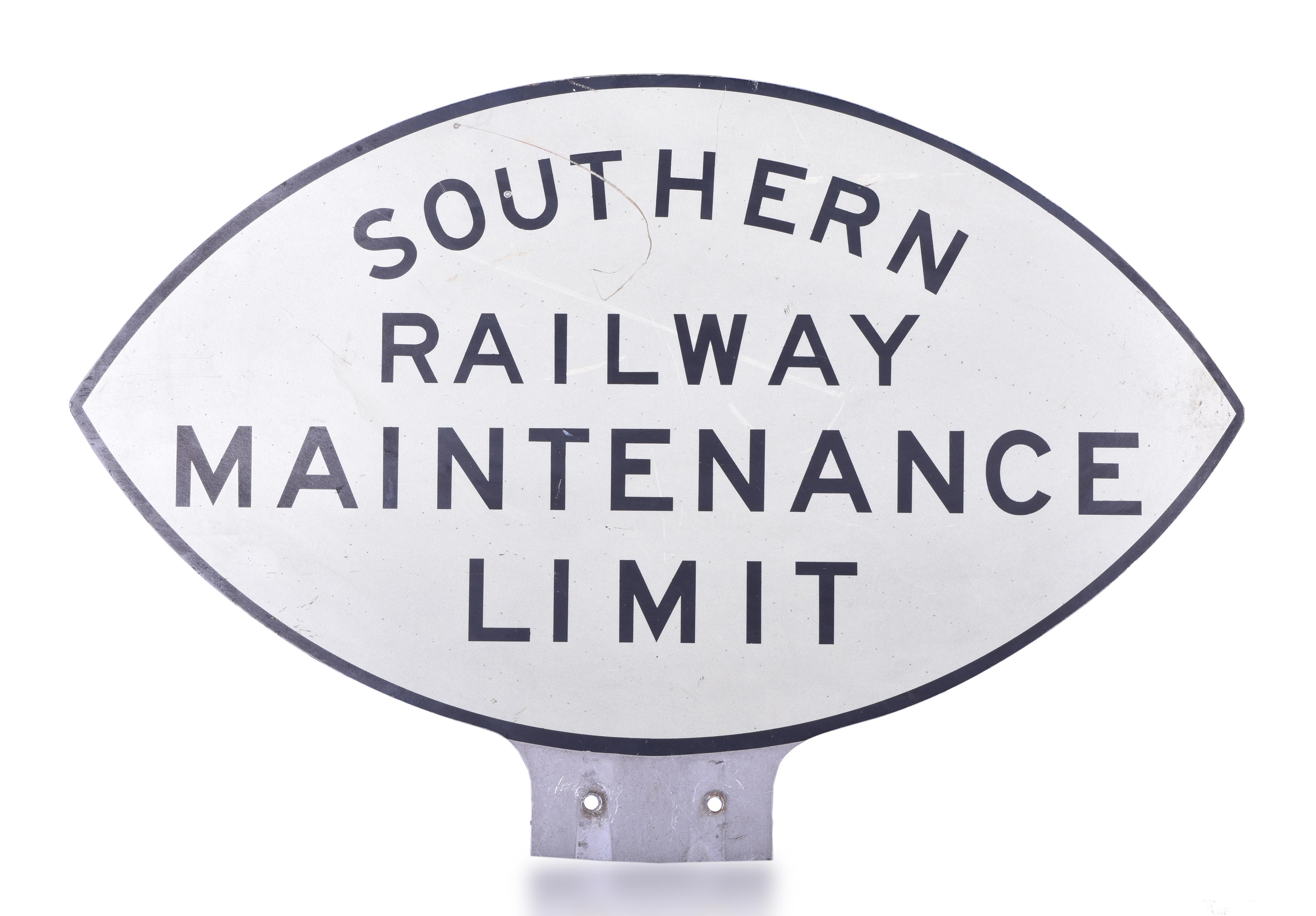 106 - Southern Railway Aluminum Maintenance Limit Sign thumbnail