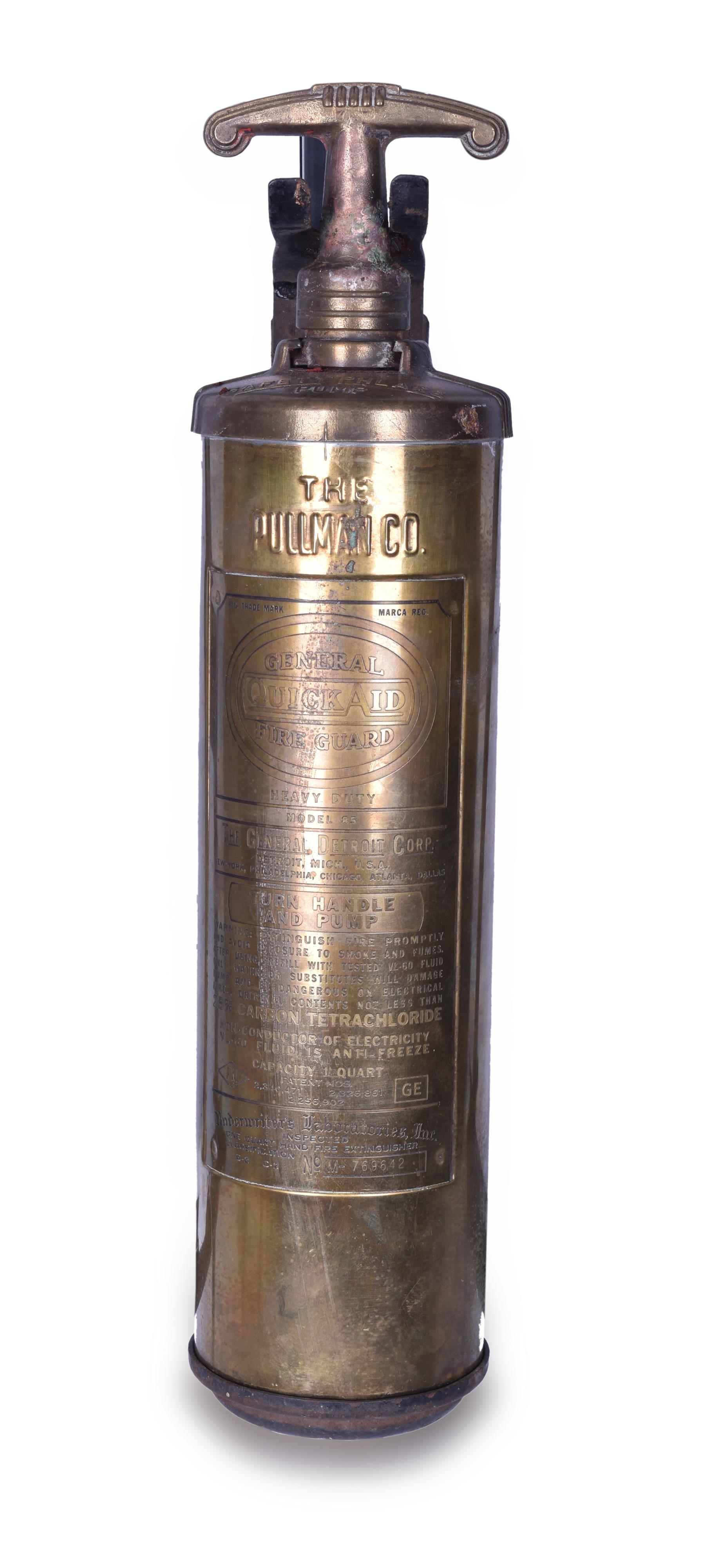 111 - The Pullman Company / General Detroit Corp Quick Aid Fire Extinguisher w/ Wall Mount thumbnail