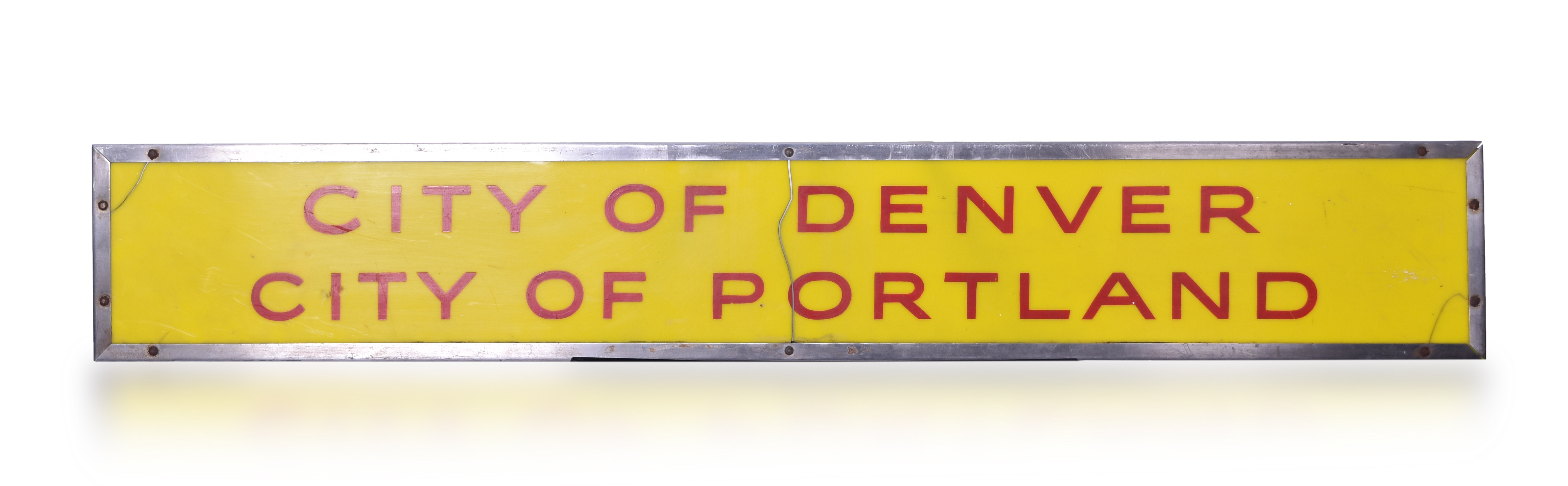 116 - Union Pacific Railroad City of Denver / City of Portland Gate Sign thumbnail