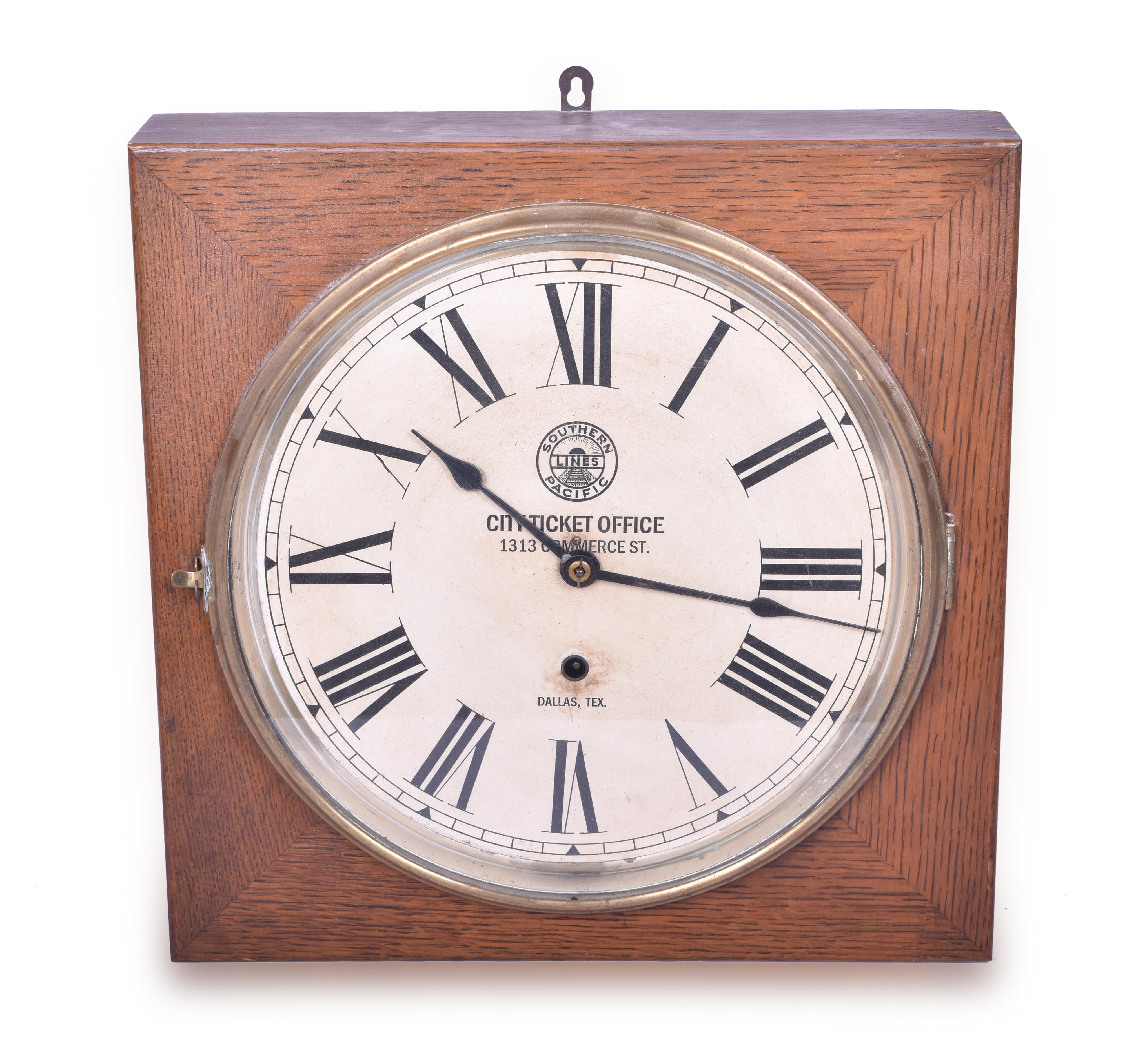 120 - Seth Thomas Southern Pacific Railroad Ticket Agent Clock - Dallas, Texas thumbnail