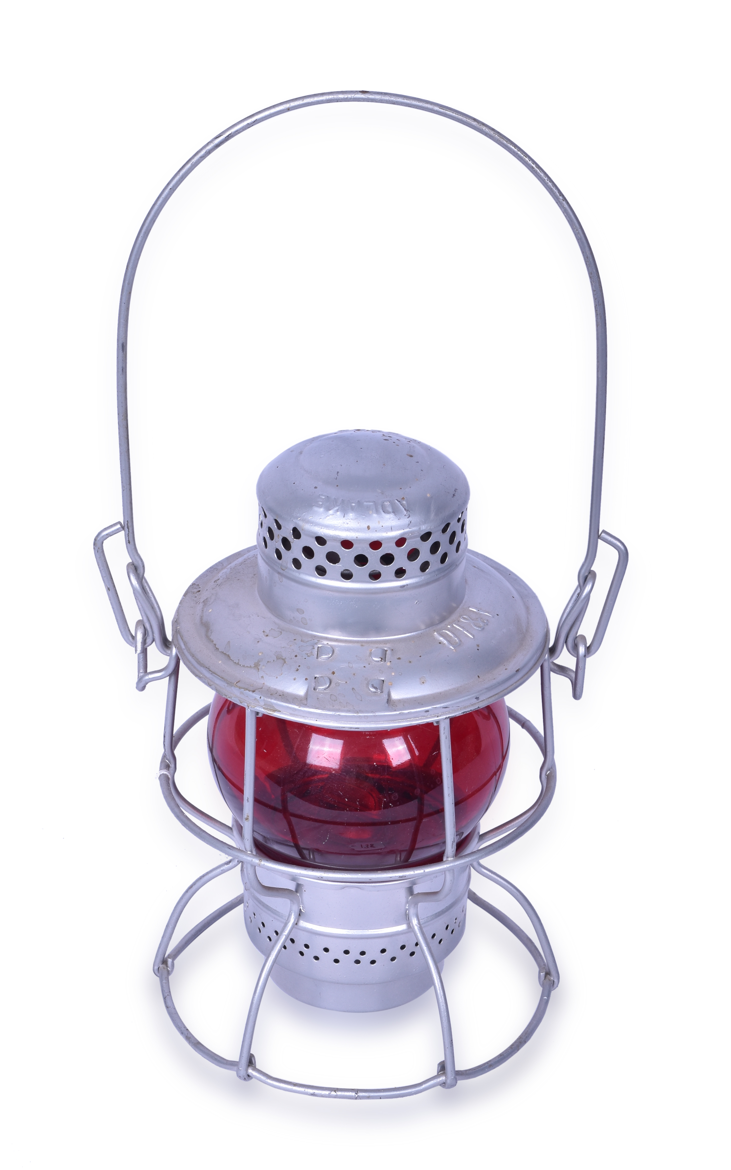138 - Adlake 300/400 Kero Restored Detroit, Toledo, and Ironwood Railroad Red Short Globe Lantern thumbnail