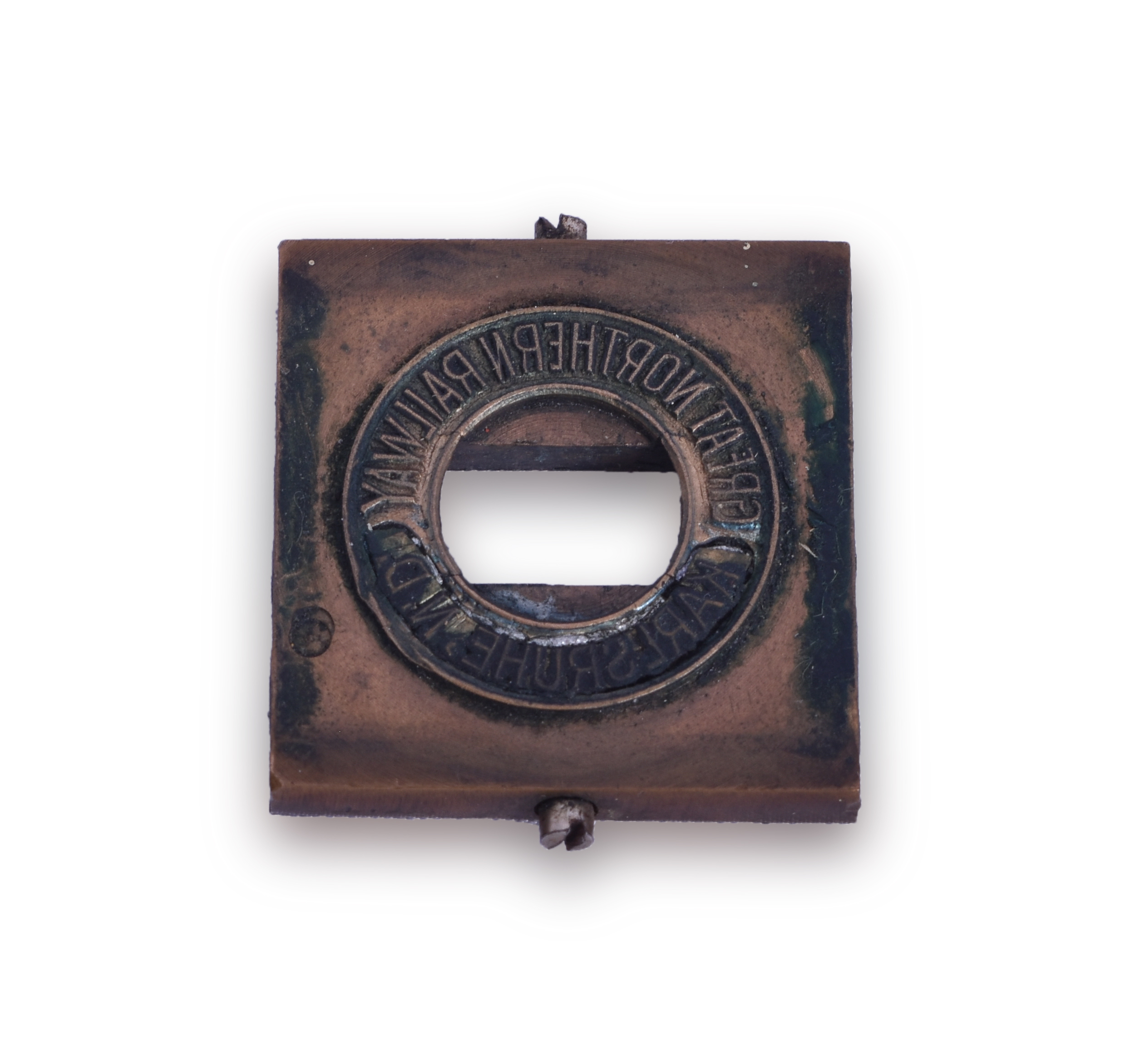 142 - Great Northern Railway Karlsruhe, North Dakota Ticket Dater Die thumbnail