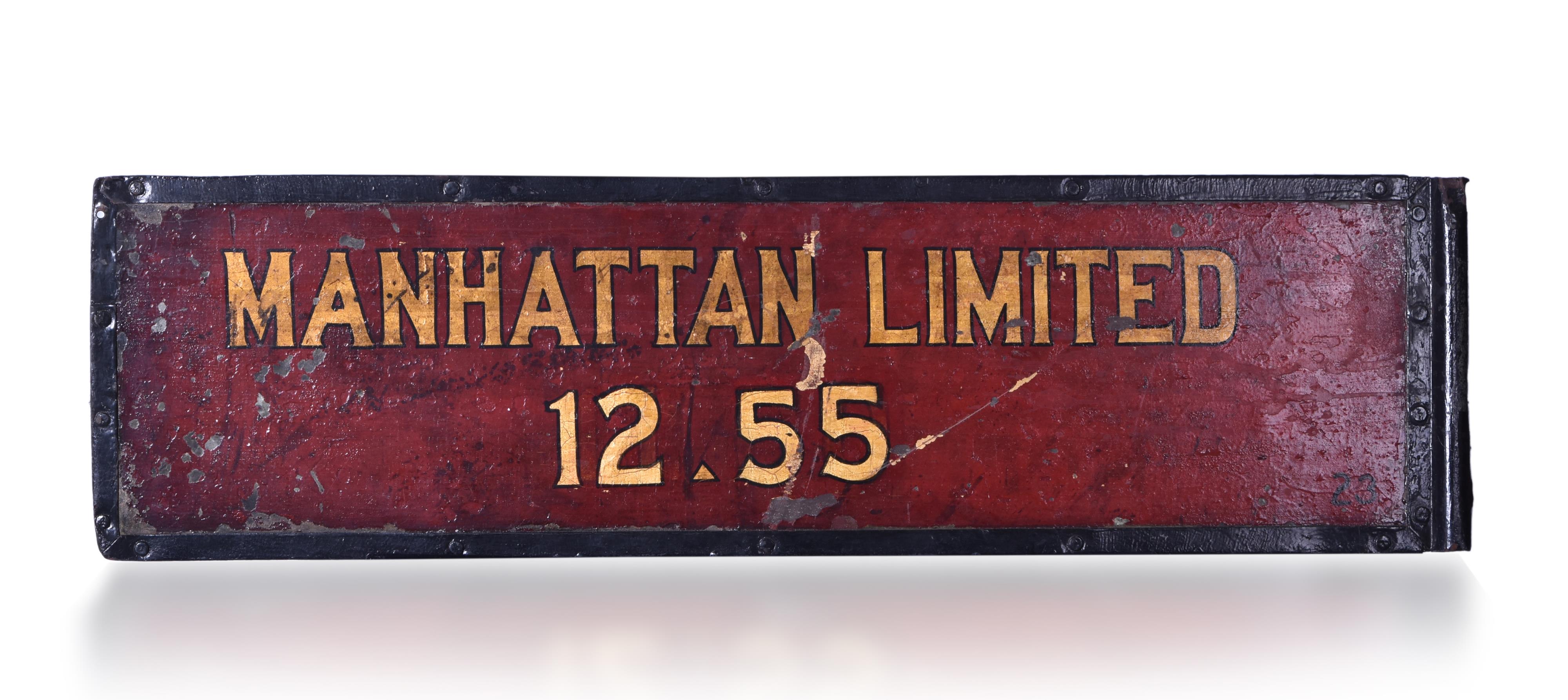 156 - Pennsylvania Railroad Manhattan Limited / The Cincinnati Limited Gate Sign thumbnail