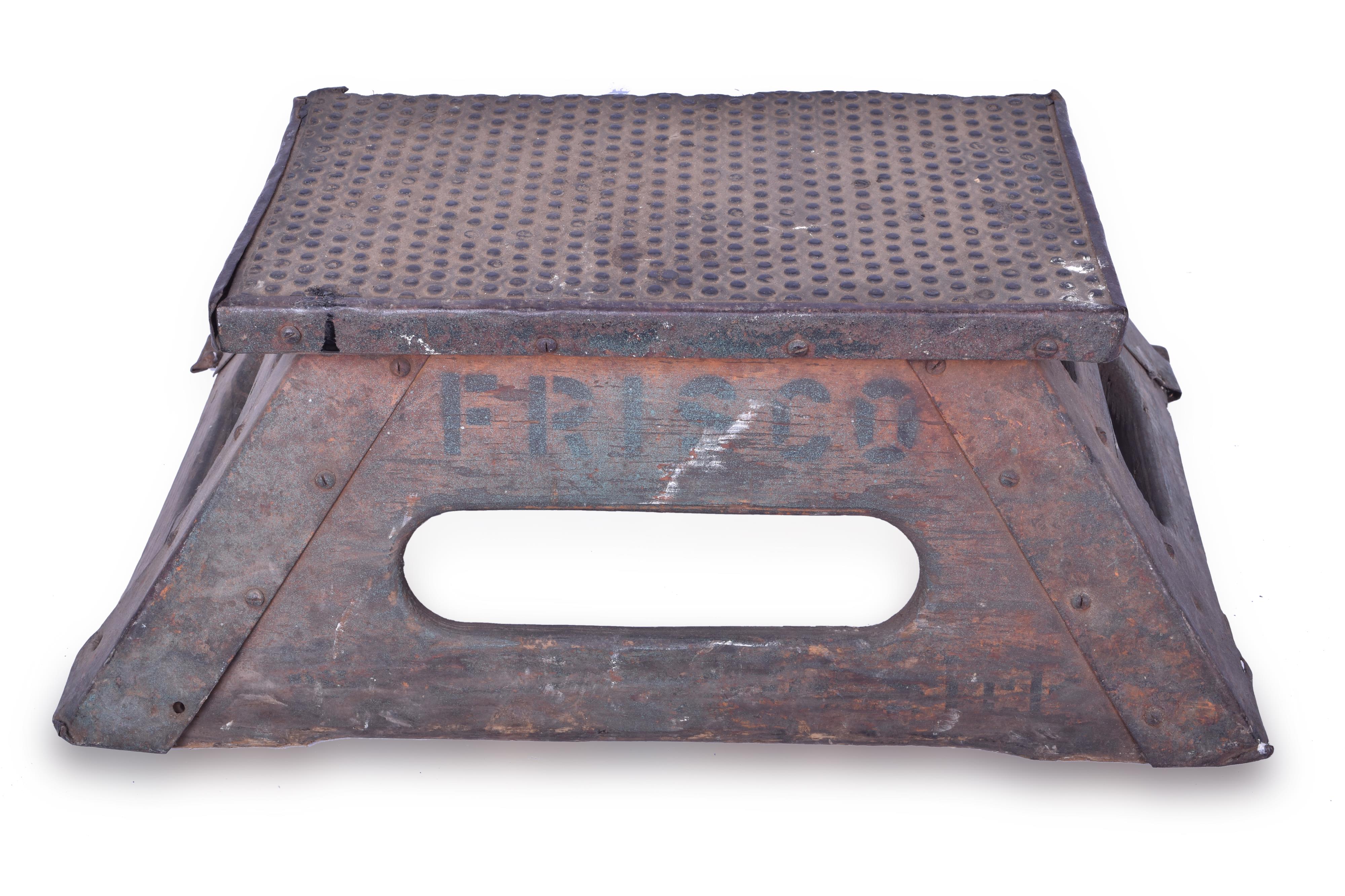 161 - Frisco Railroad Wooden Passenger Car Step Box thumbnail