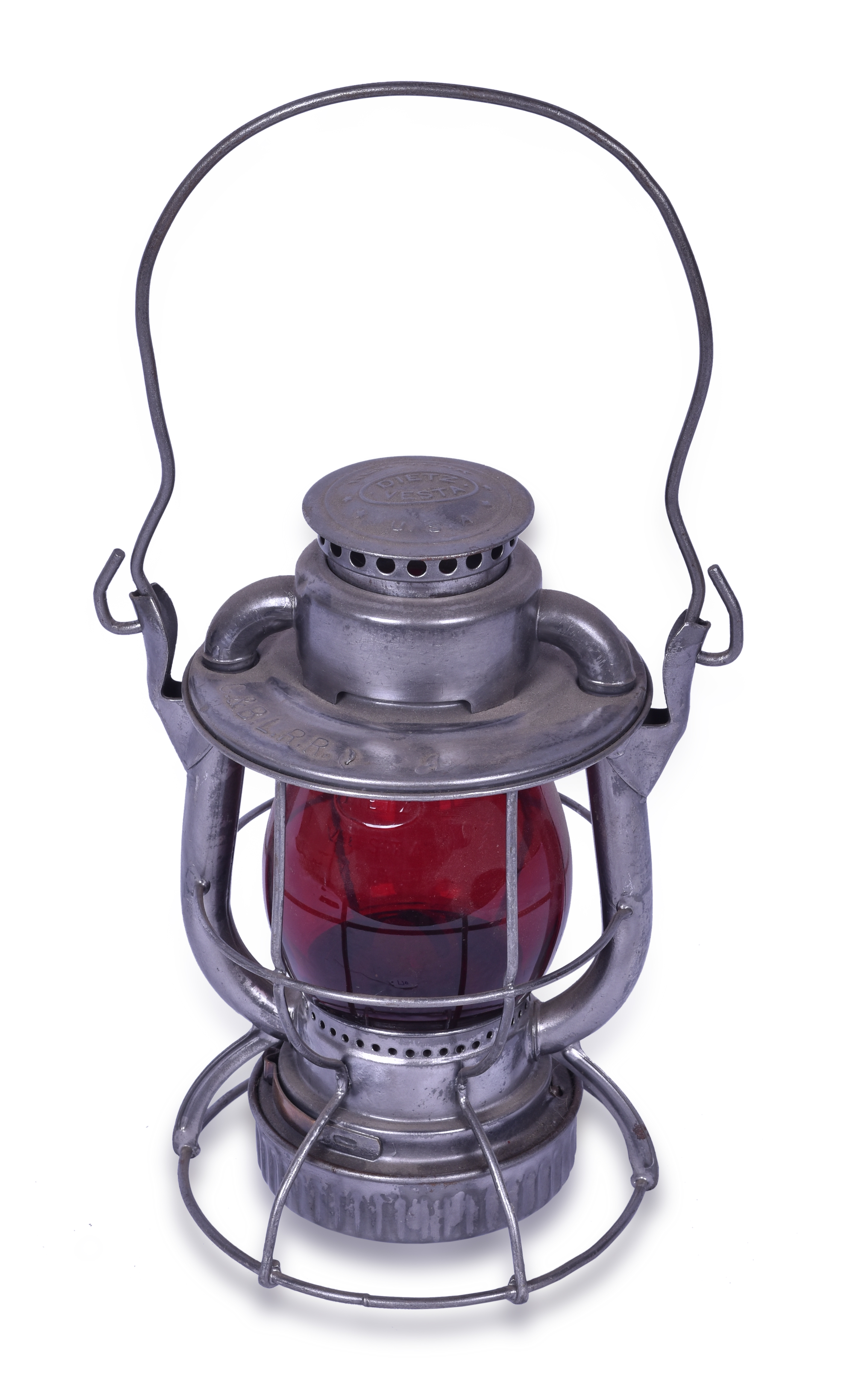 170 - Conemaugh & Black Lick Railroad Dietz Vesta Red Globe Lantern thumbnail
