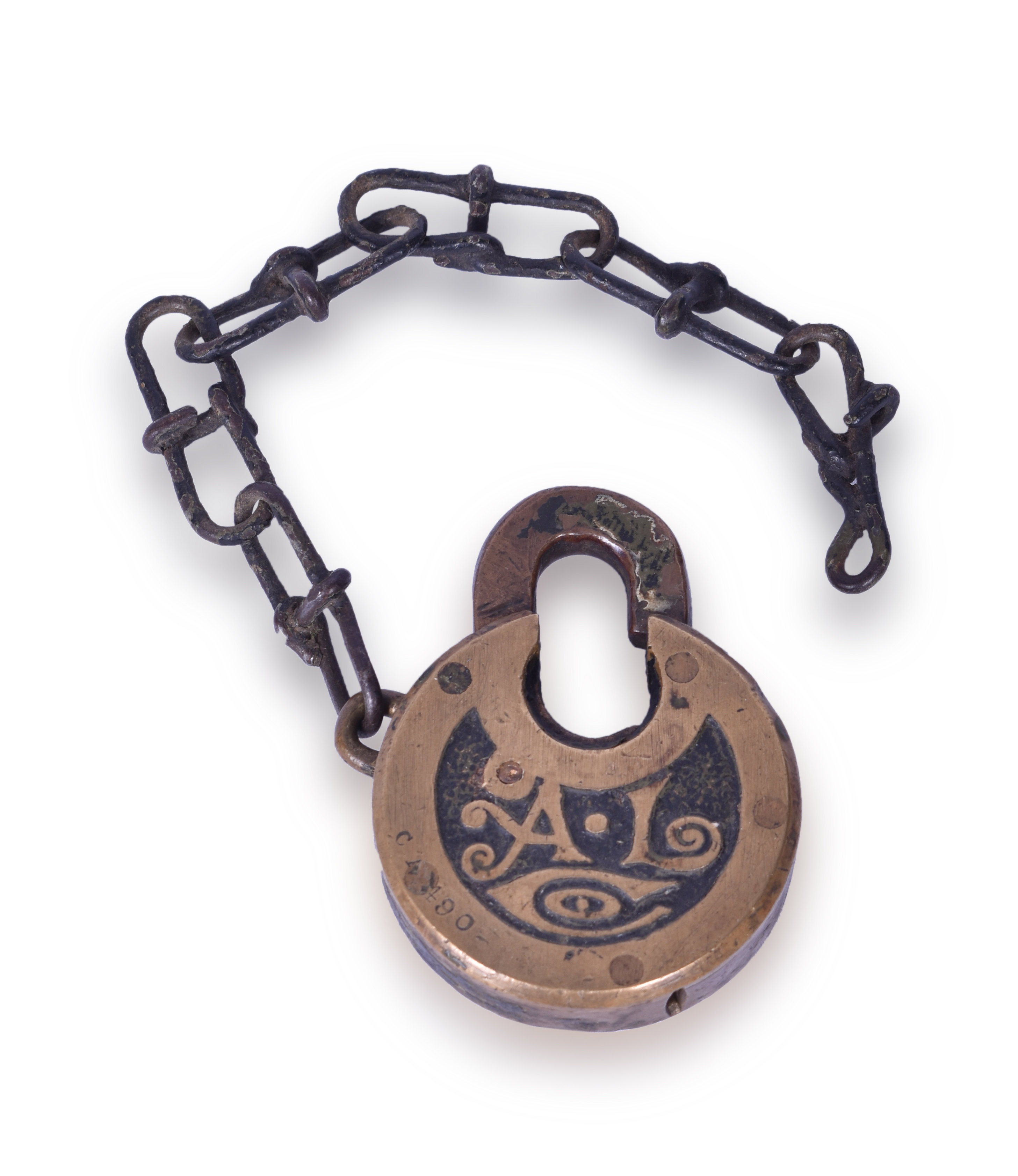 181 - American Locomotive Company / Alco Brass Body Six Lever Pancake Lock thumbnail