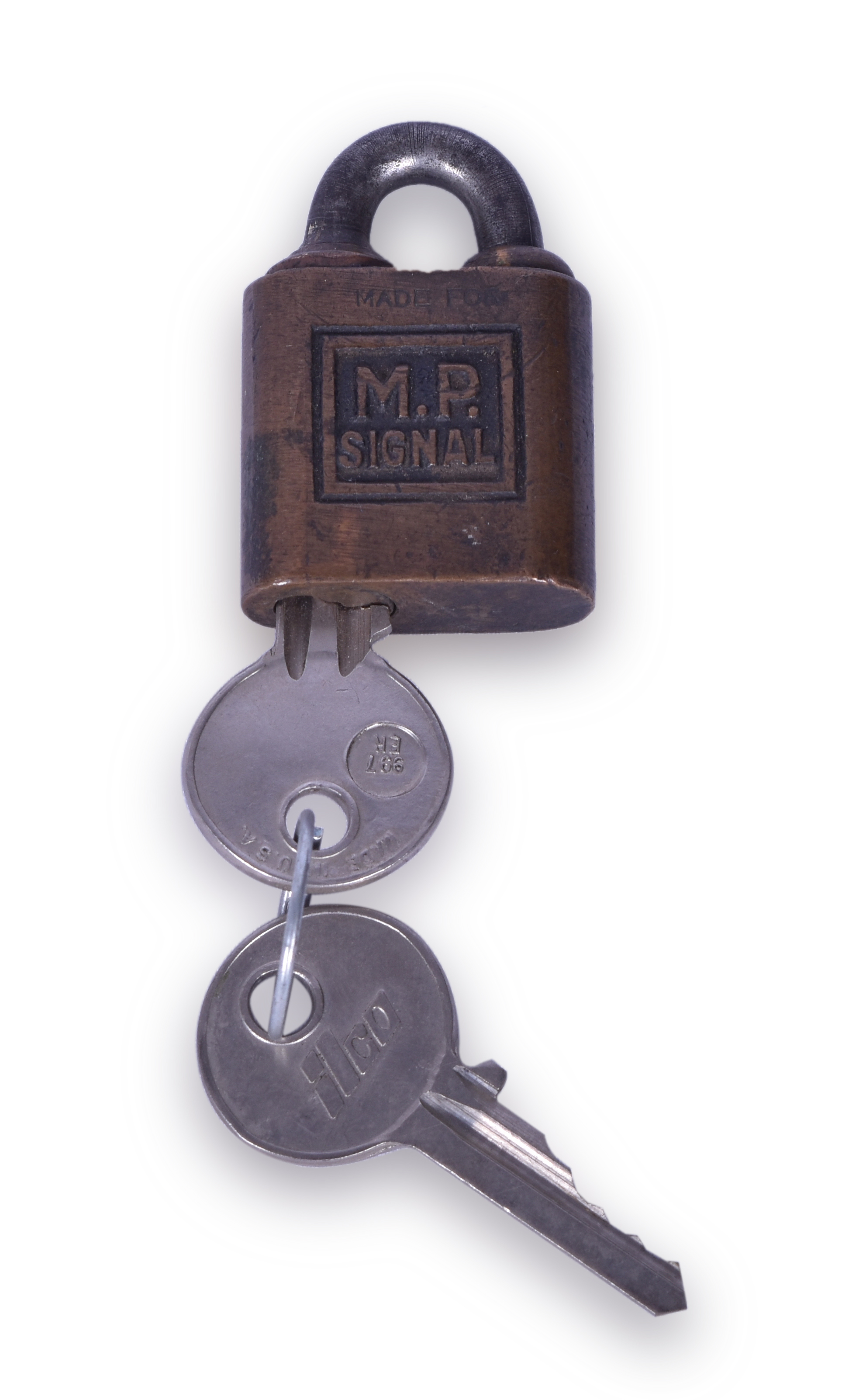 198 - Missouri Pacific Railroad Brass Small Signal Department Yale Lock thumbnail