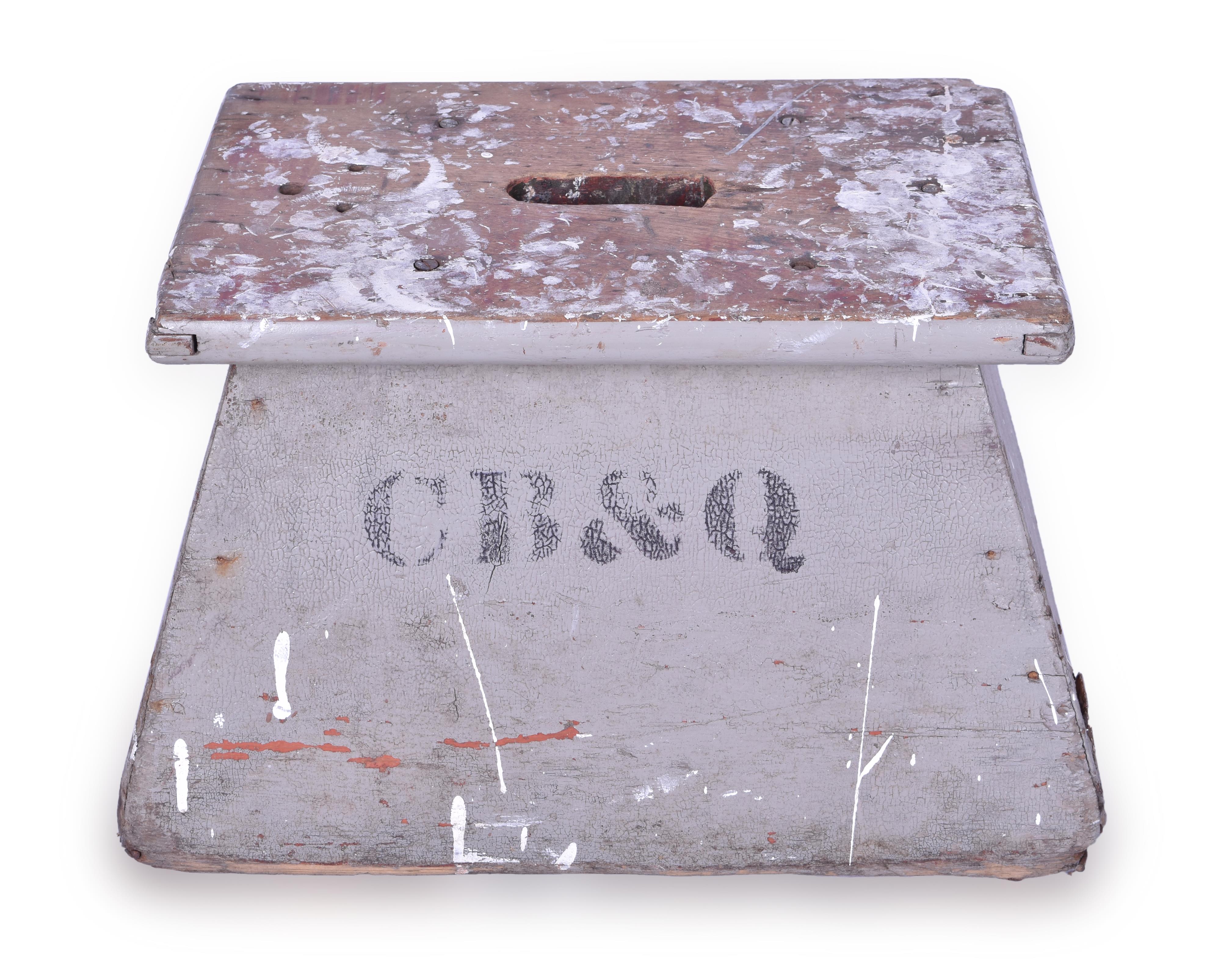 218 - CB&Q / Burlington Railroad Wooden Step Box thumbnail