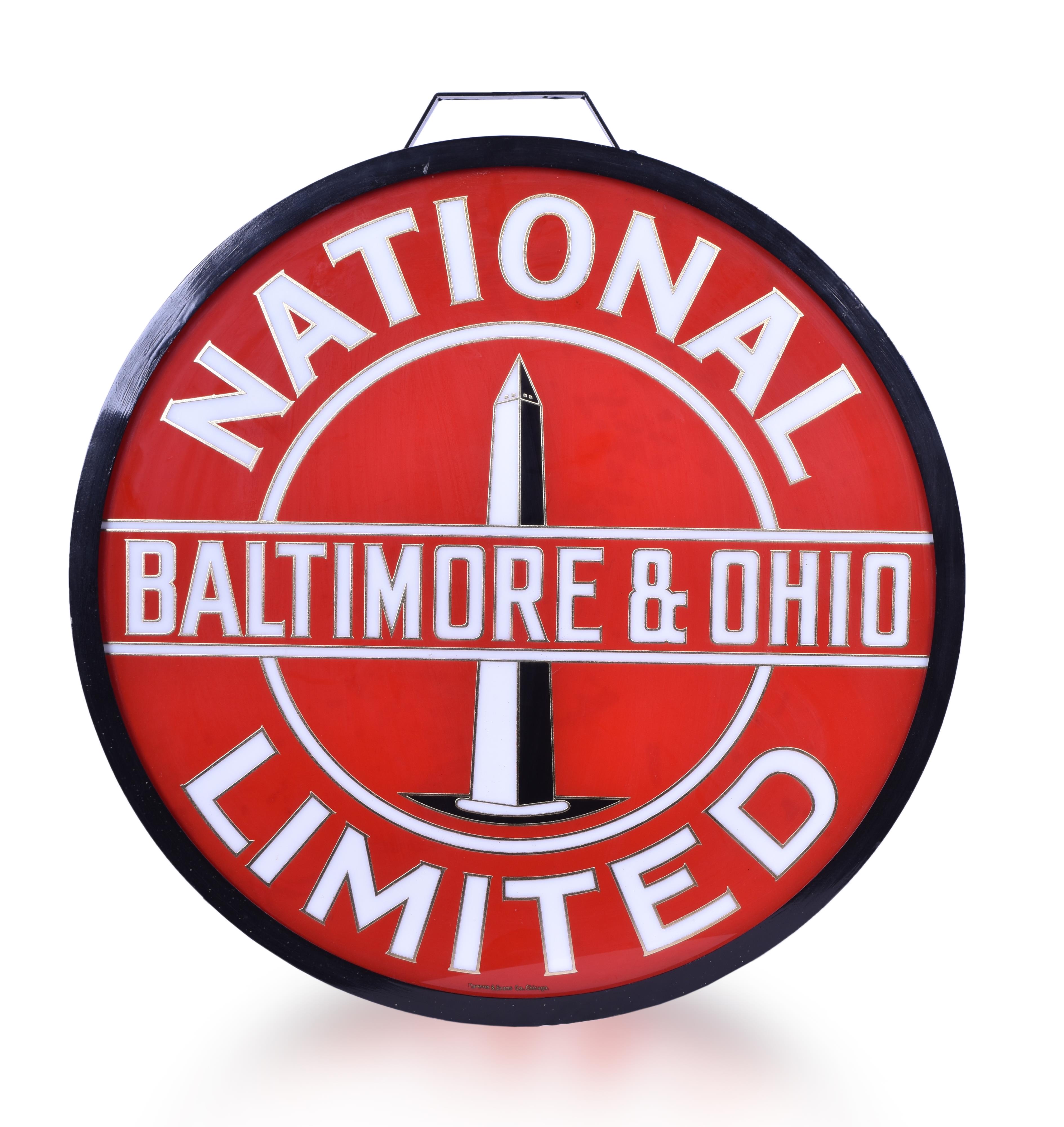 241 - Baltimore and Ohio Railroad Reproduction National Limited Drumhead thumbnail