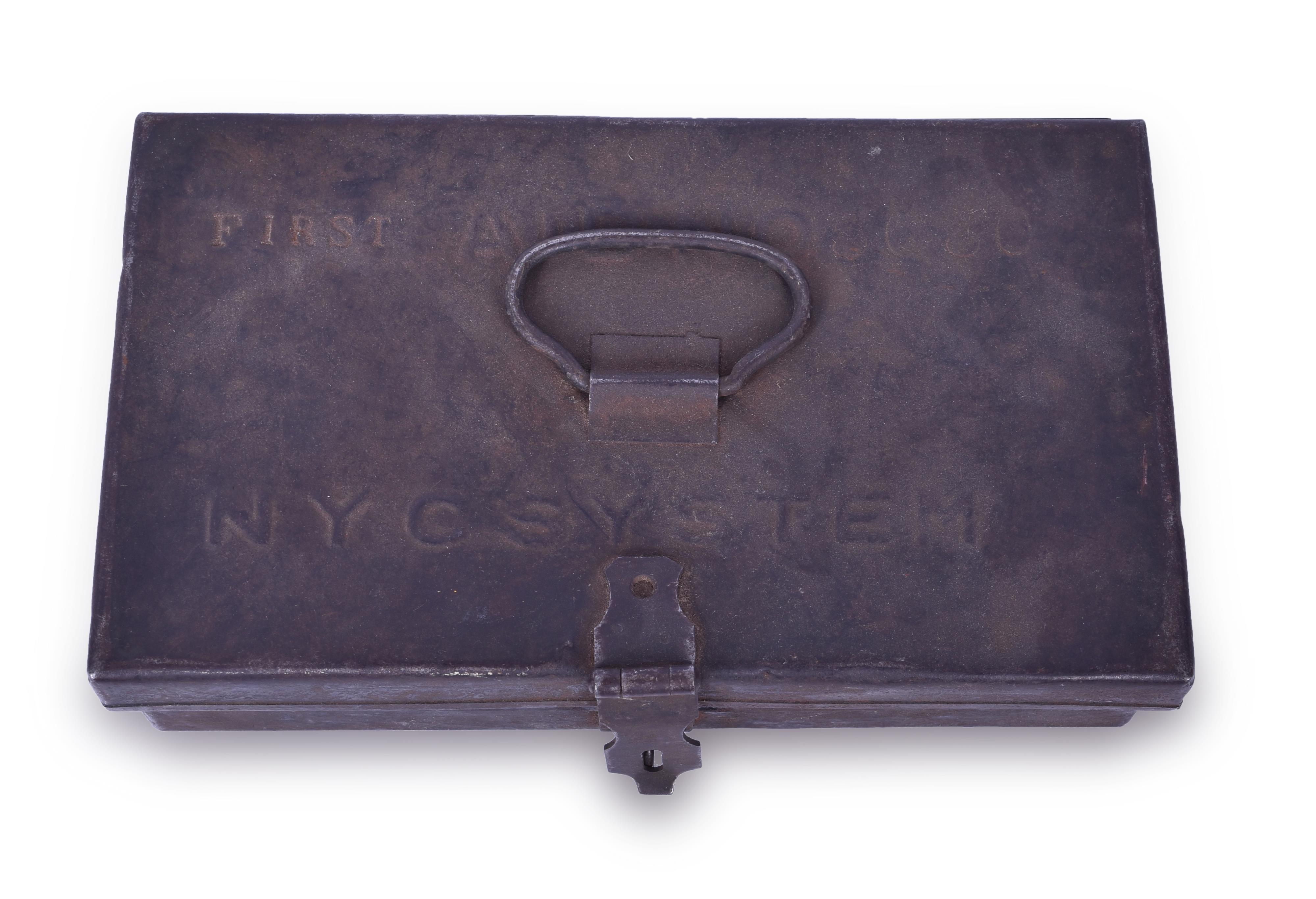 259 - New York Central Railroad Metal Embossed First Aid Box thumbnail