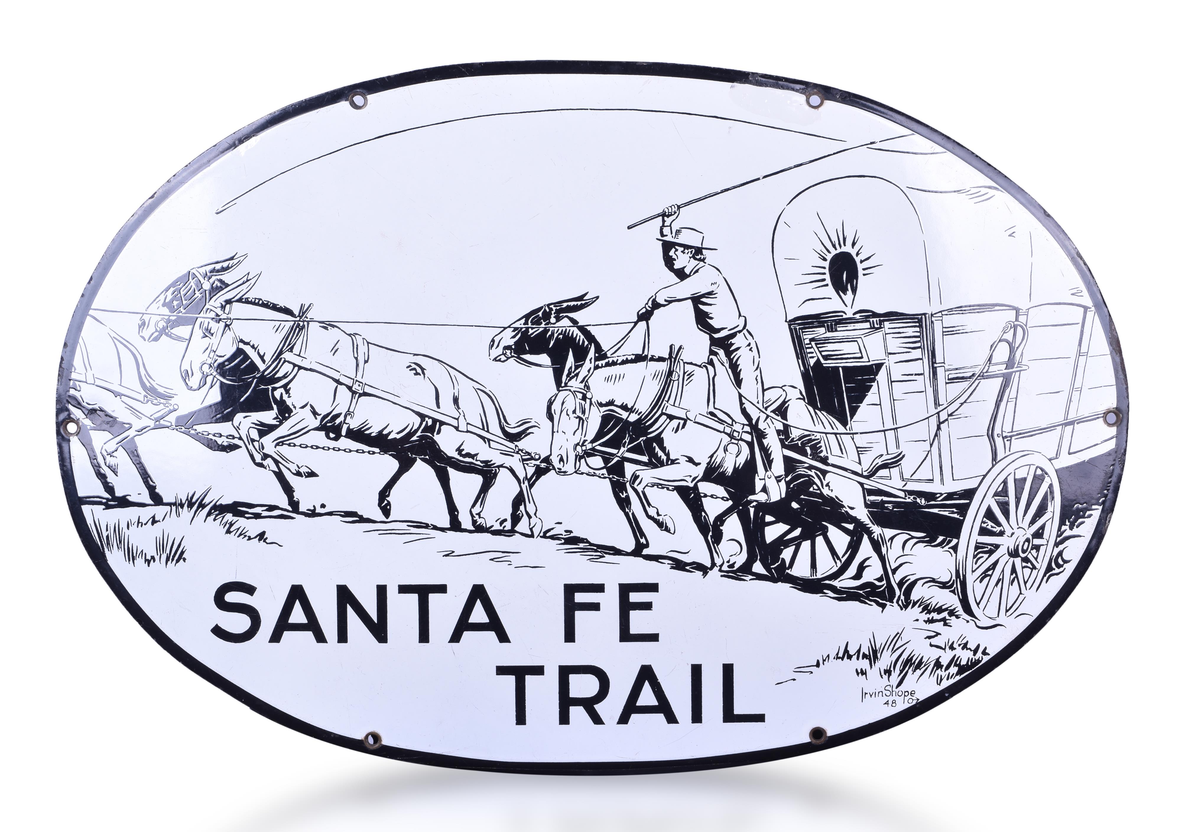 275 - Santa Fe Trail Porcelain Sign thumbnail