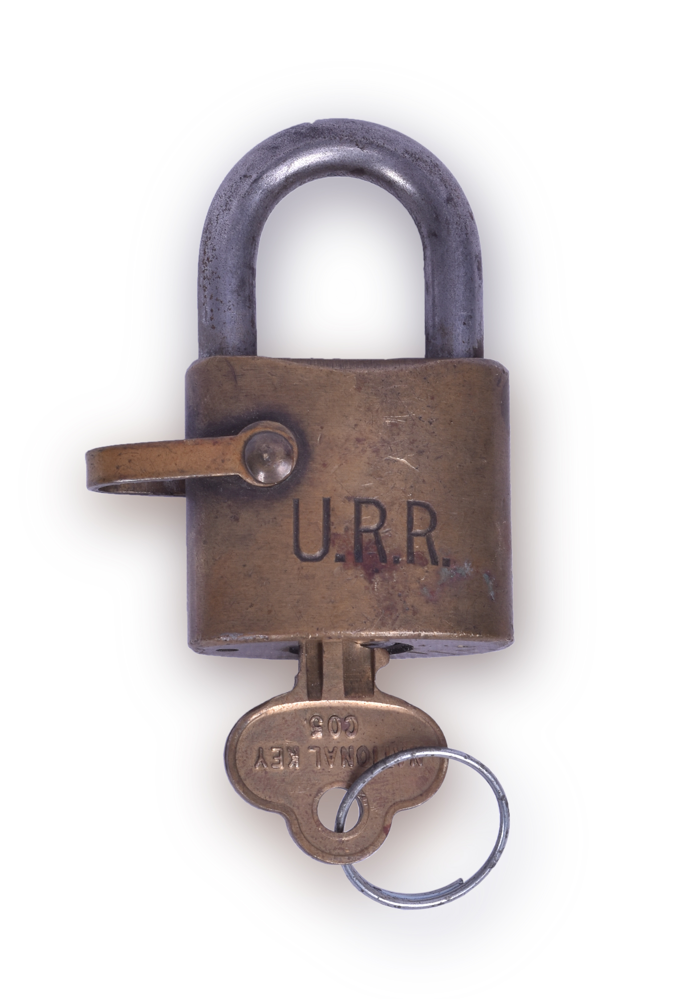 285 - Wilson Bohannan Union? Railroad Brass Lock w/ Key thumbnail