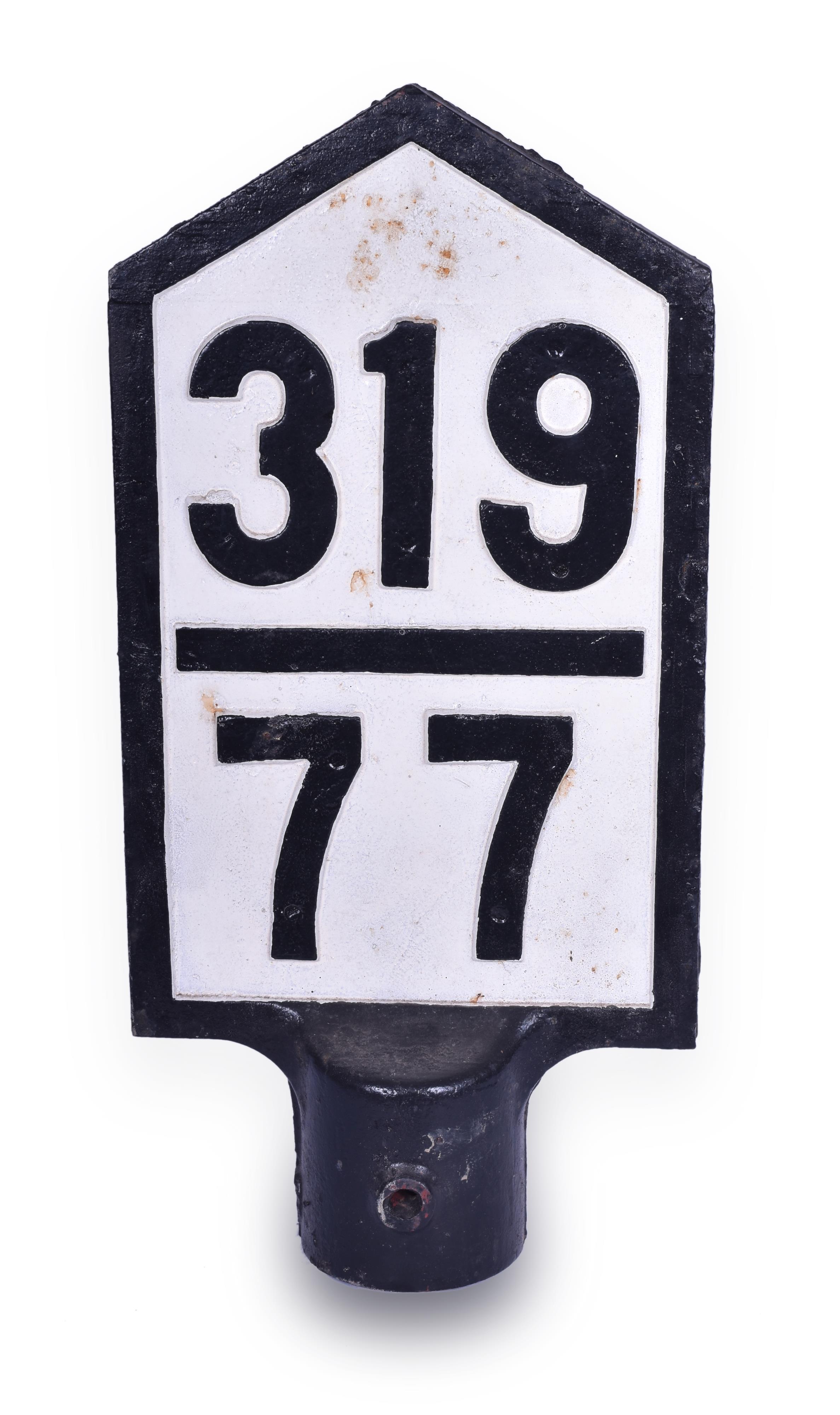 294 - Cast Iron Railroad Mile Post Marker thumbnail