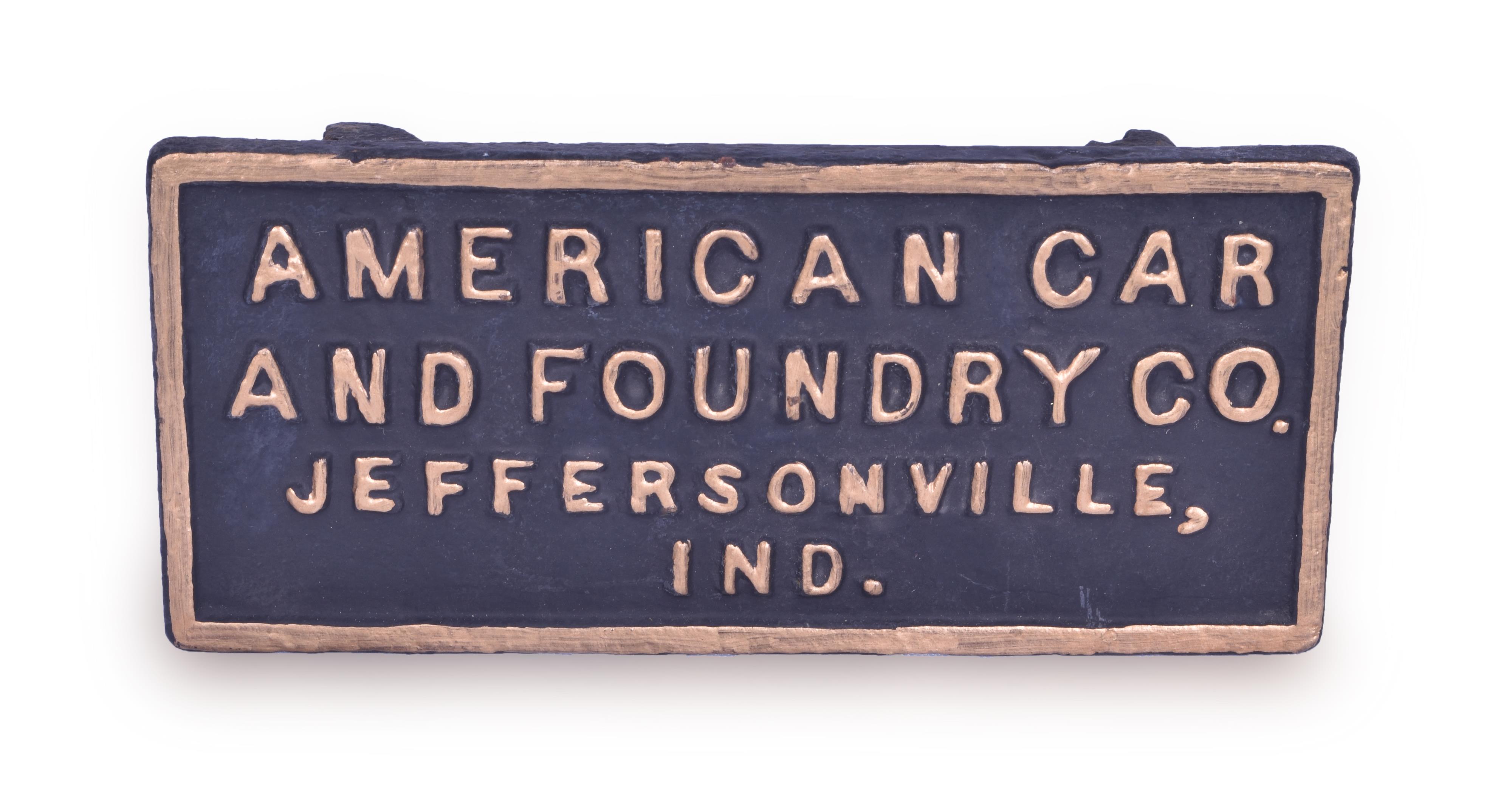 305 - American Car and Foundry Co. Cast Iron Sign thumbnail