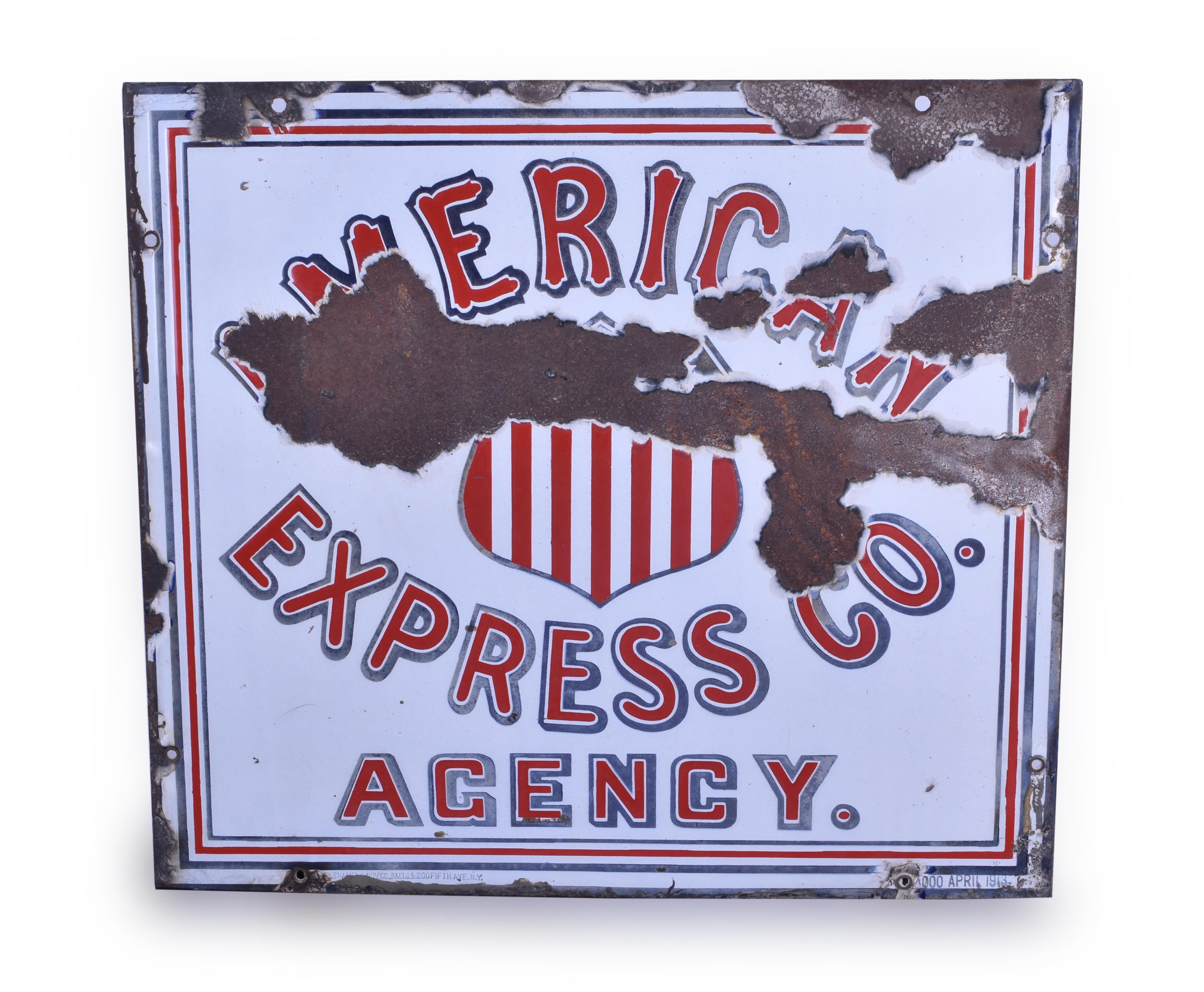 307 - American Express Company 1913 Porcelain Sign thumbnail