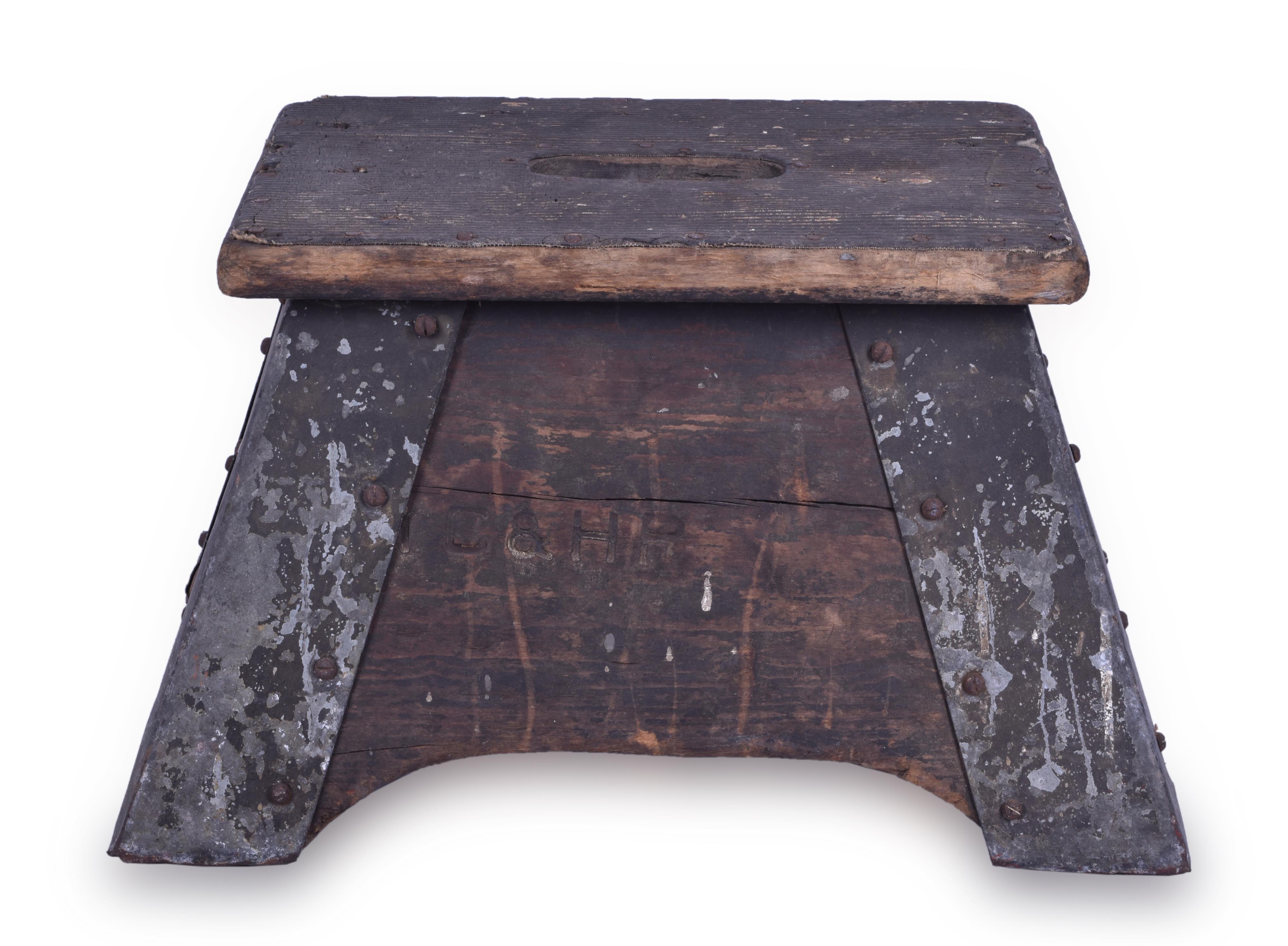 308 - New York Central and Hudson River Wooden Railroad Passenger Car Step Box thumbnail