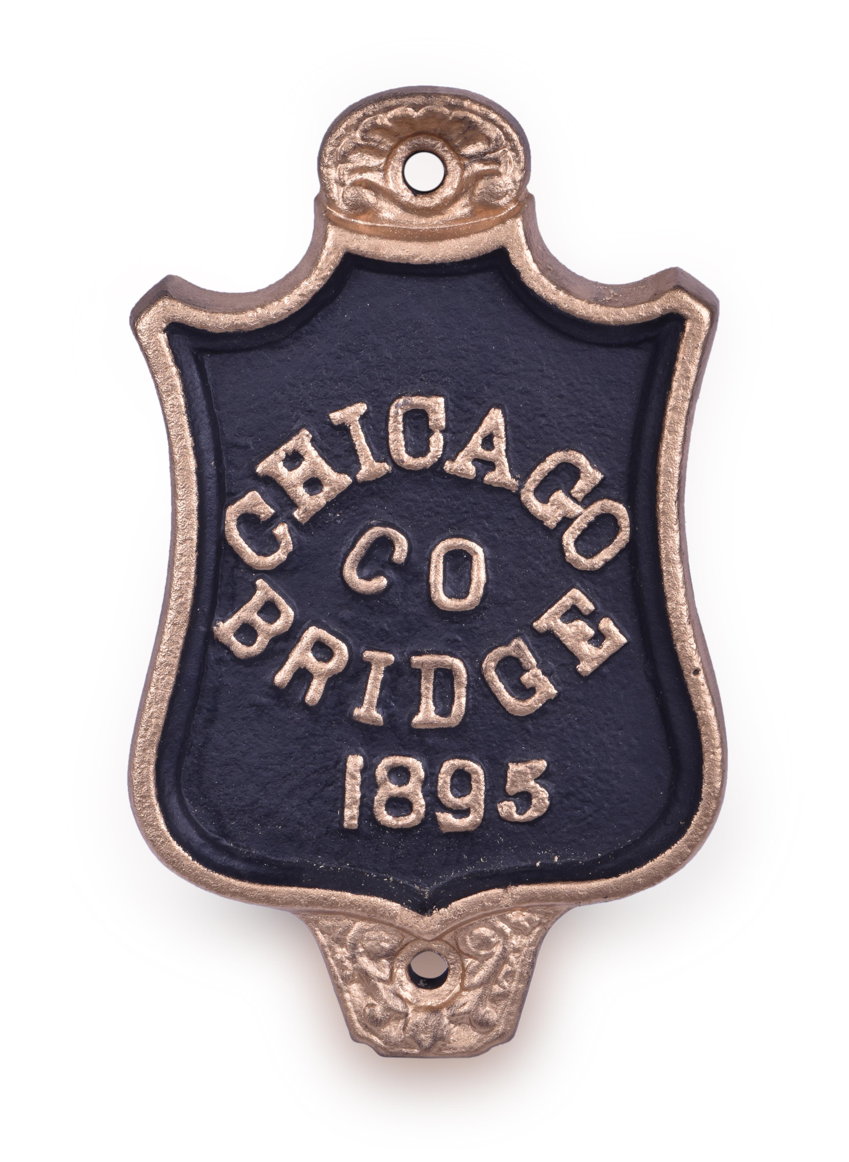 311 - Chicago Bridge Company 1895 Cast Iron Builders Plate thumbnail