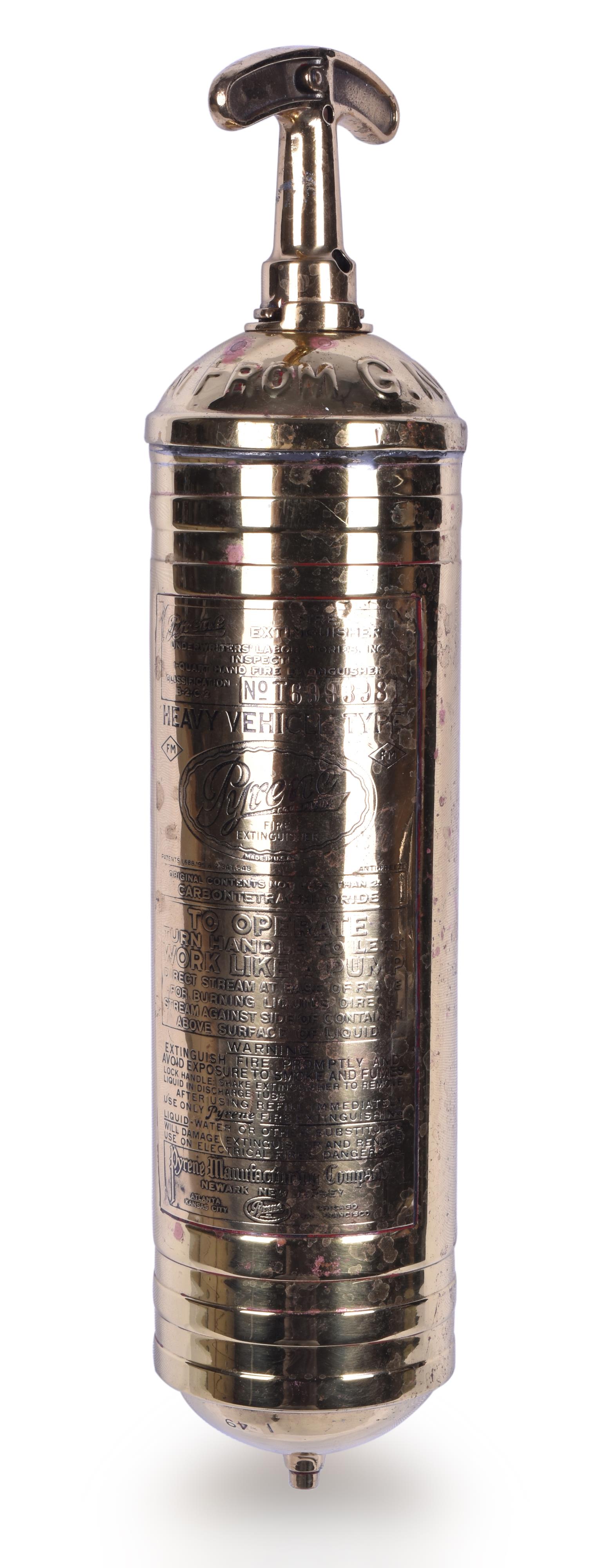 312 - Great Northern Railroad Brass Pyrene Fire Extinguisher thumbnail