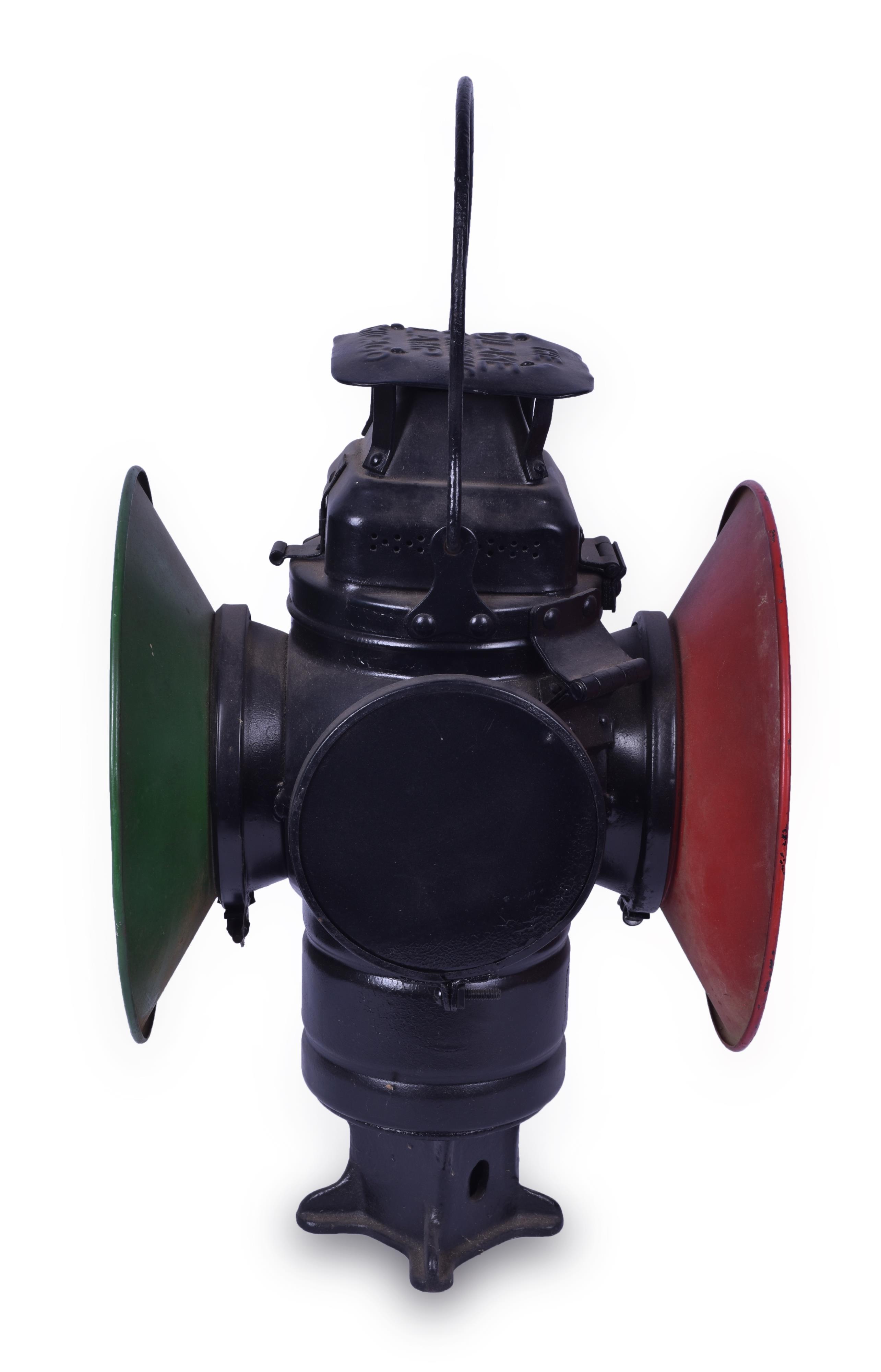 324 - Adlake Pennsylvania Railroad Switch Lantern w/ Two Day Targets. thumbnail