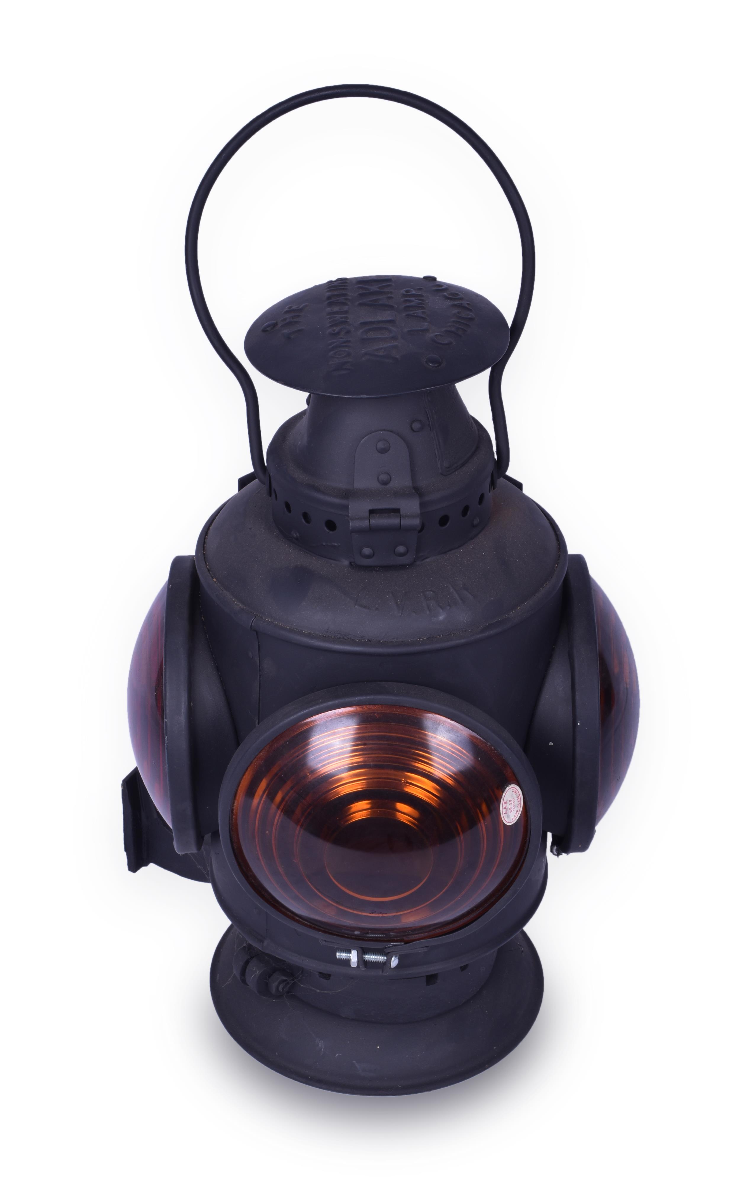 336 - Adams & Westlake Lehigh Valley Railroad Left Marker Lantern - Restored thumbnail