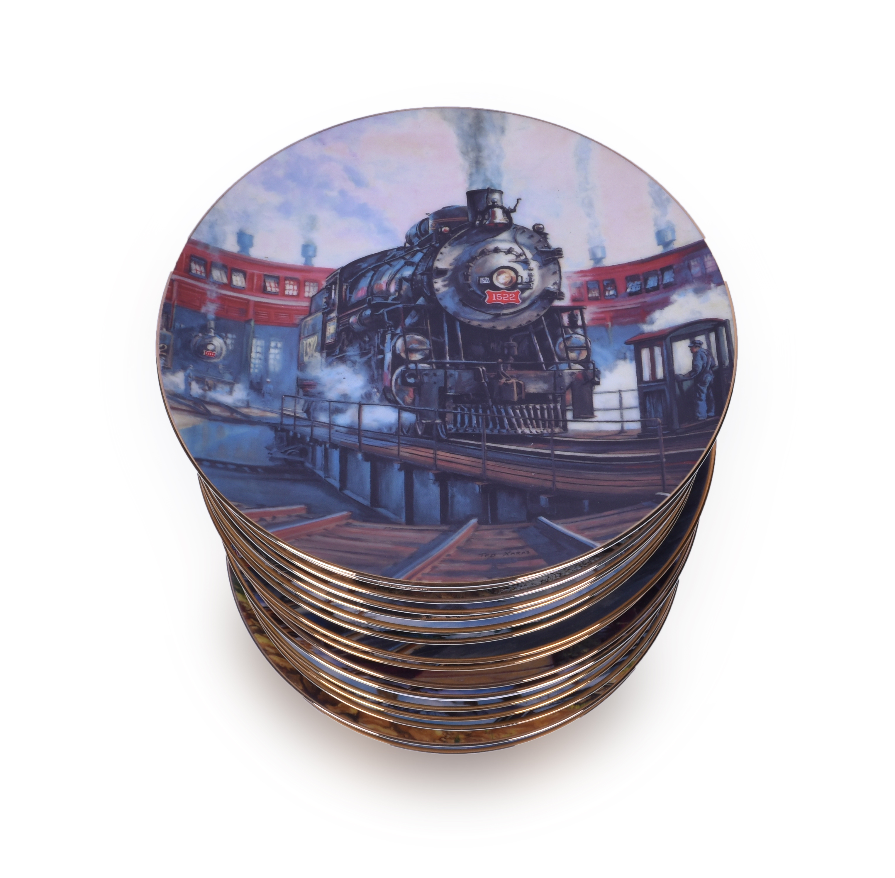 337 - Group of Twenty Hamilton Collection Railroad Plates thumbnail