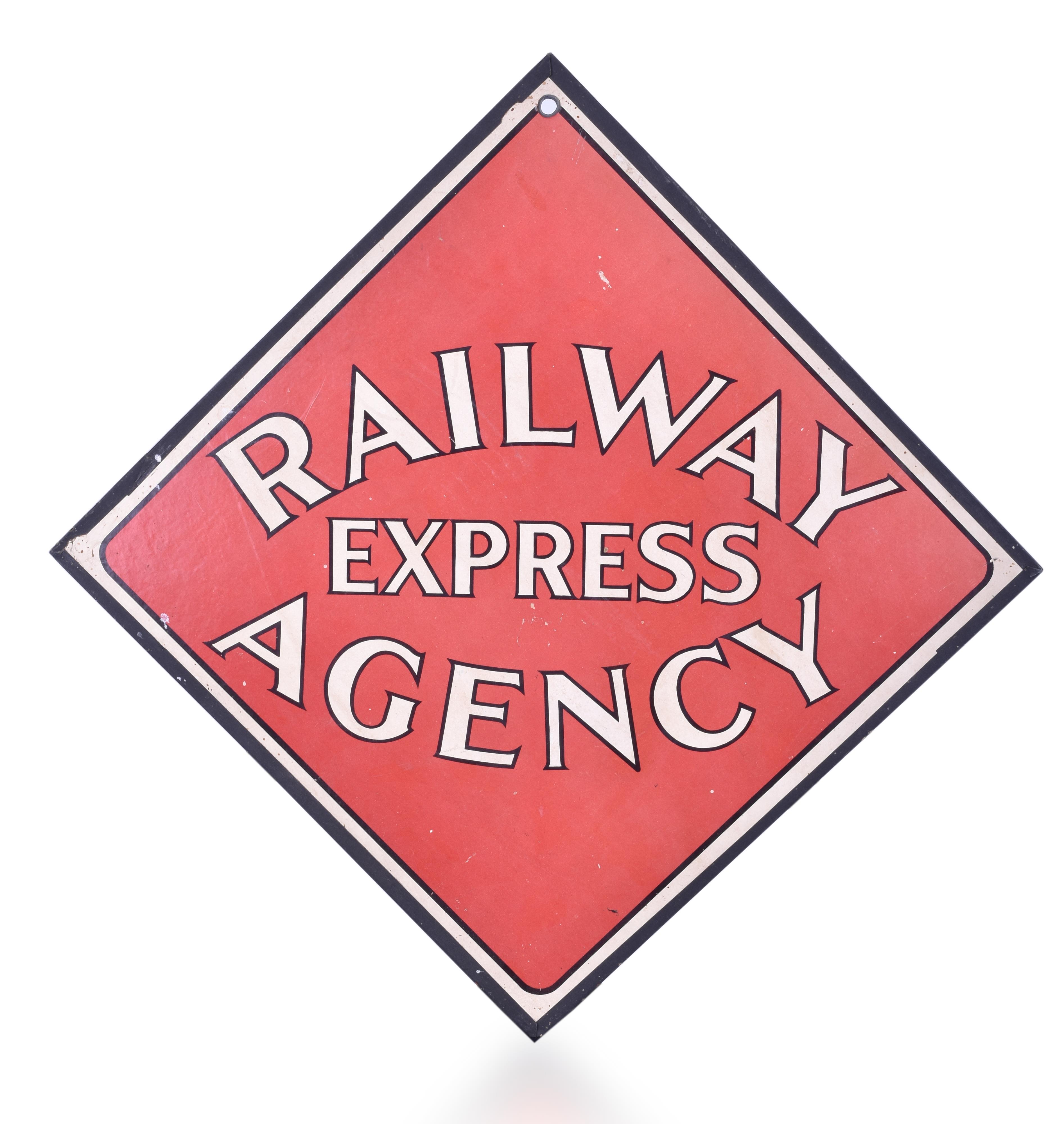 352 - Railway Express Agency Cardboard Sign thumbnail