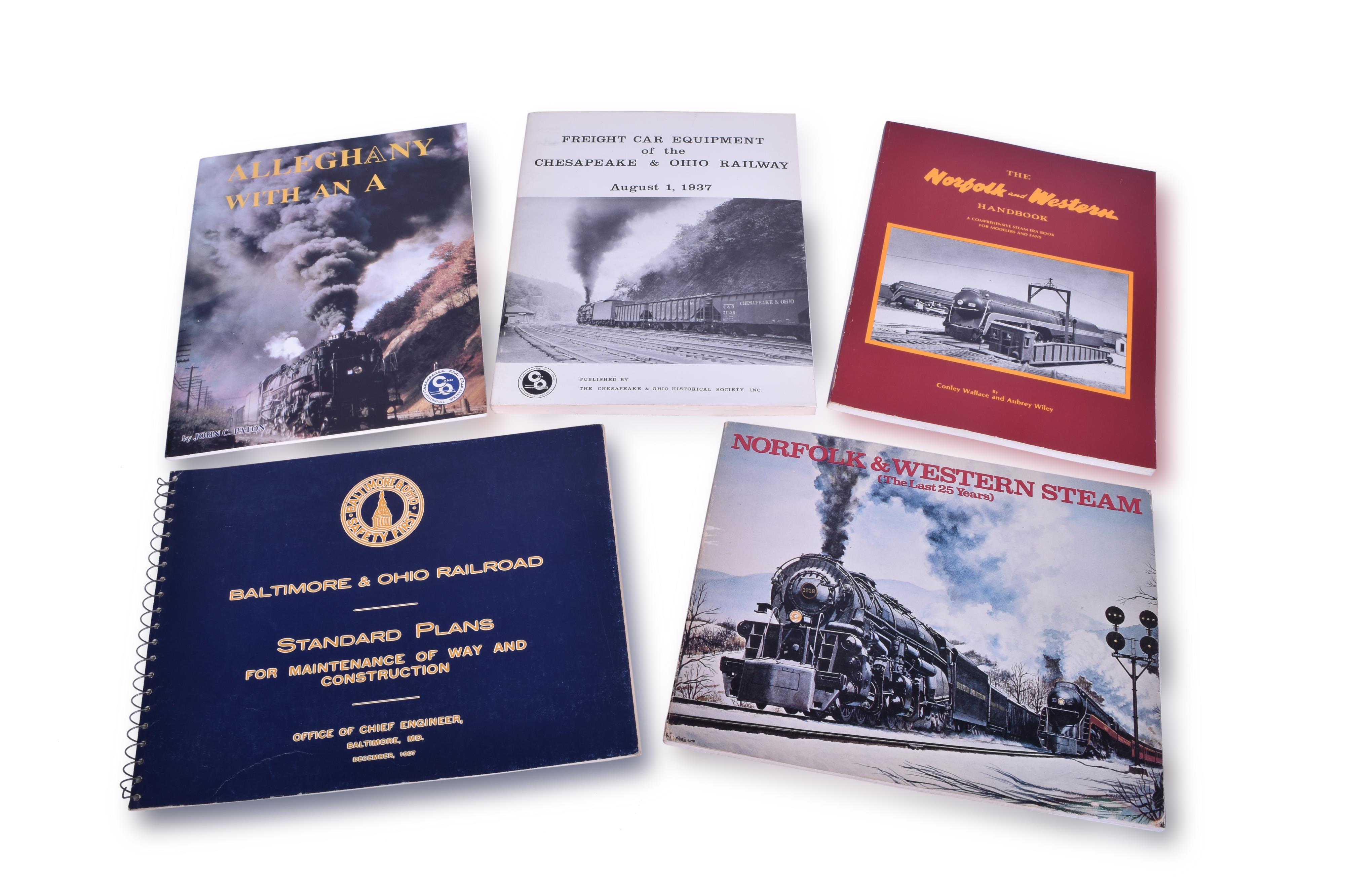 359 - Five Railroad Books; Norfolk and Western, Baltimore and Ohio and Chesapeake and Ohio thumbnail