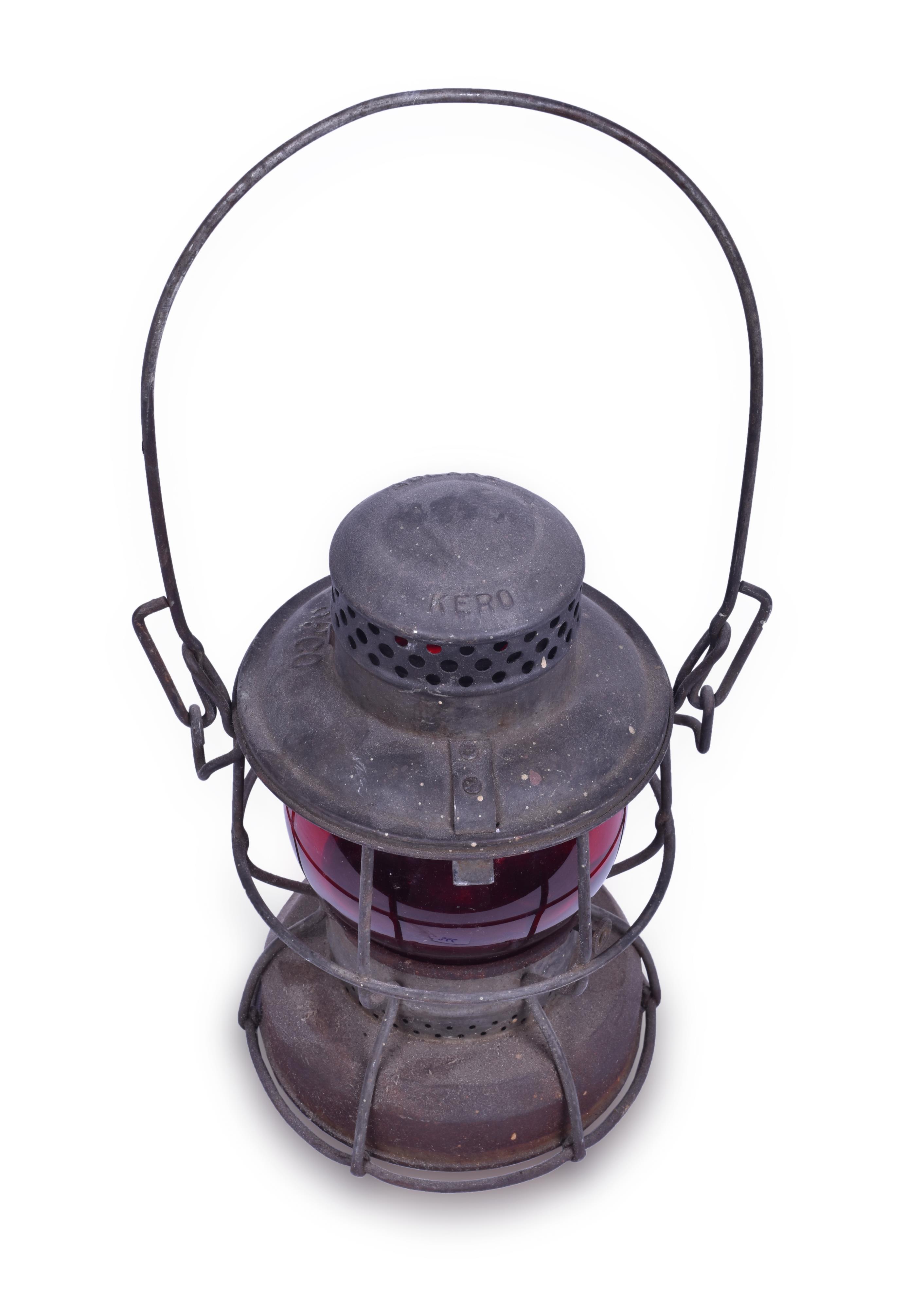 366 - Adlake Kero Red Globe Southern Pacific Railroad Lantern thumbnail