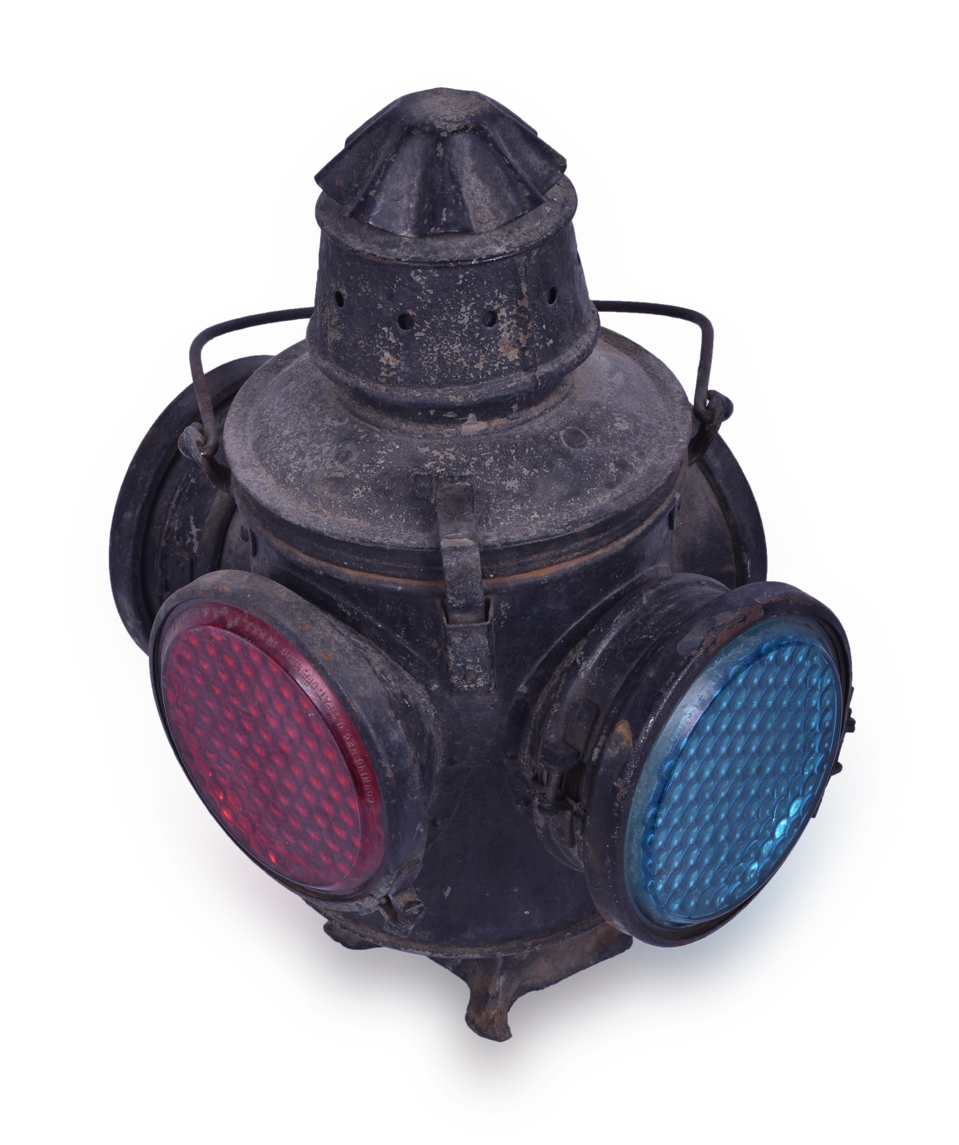 376 - Unmarked Railroad Switch Lantern - Converted to Reflective Lenses thumbnail
