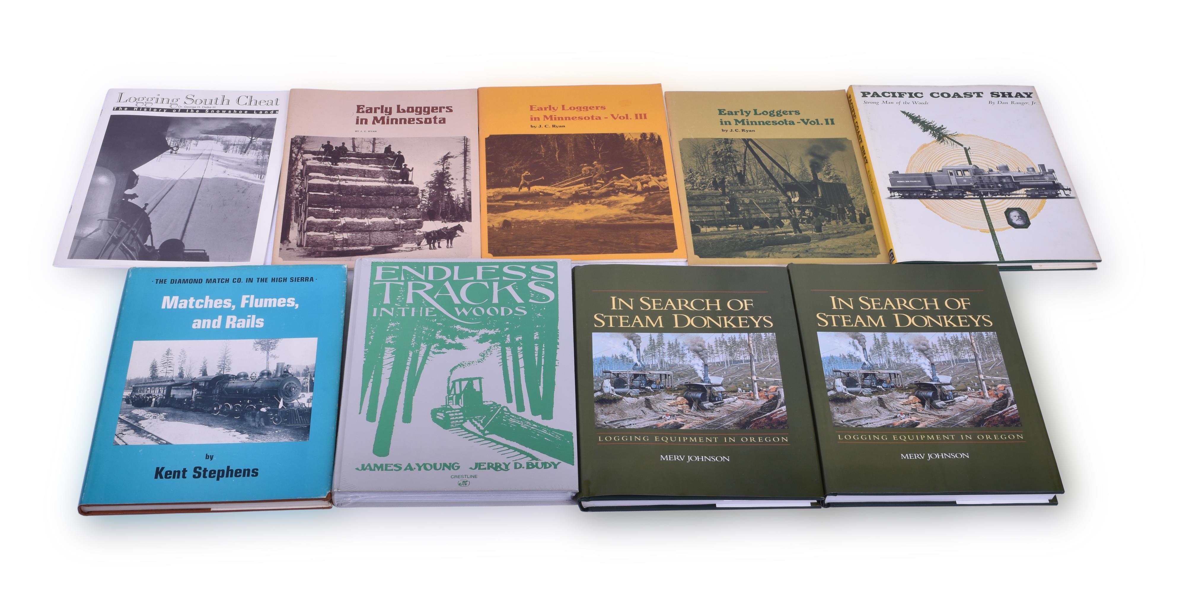 405 - Nine Logging Railroad and Logging Books thumbnail