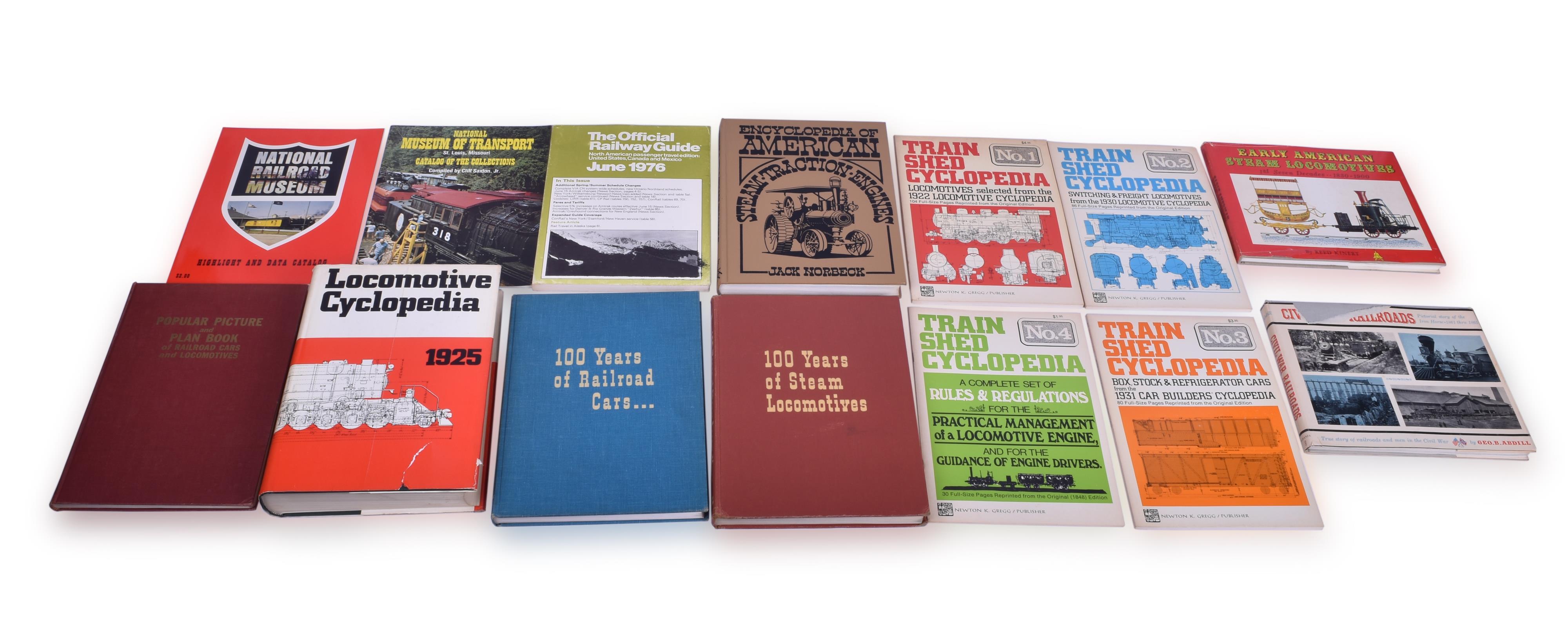 435 - Group of Fourteen Railroad Books; Locomotive and Train Shed Cyclopedia, 100 years of Steam Locomotive and Cars, etc. thumbnail
