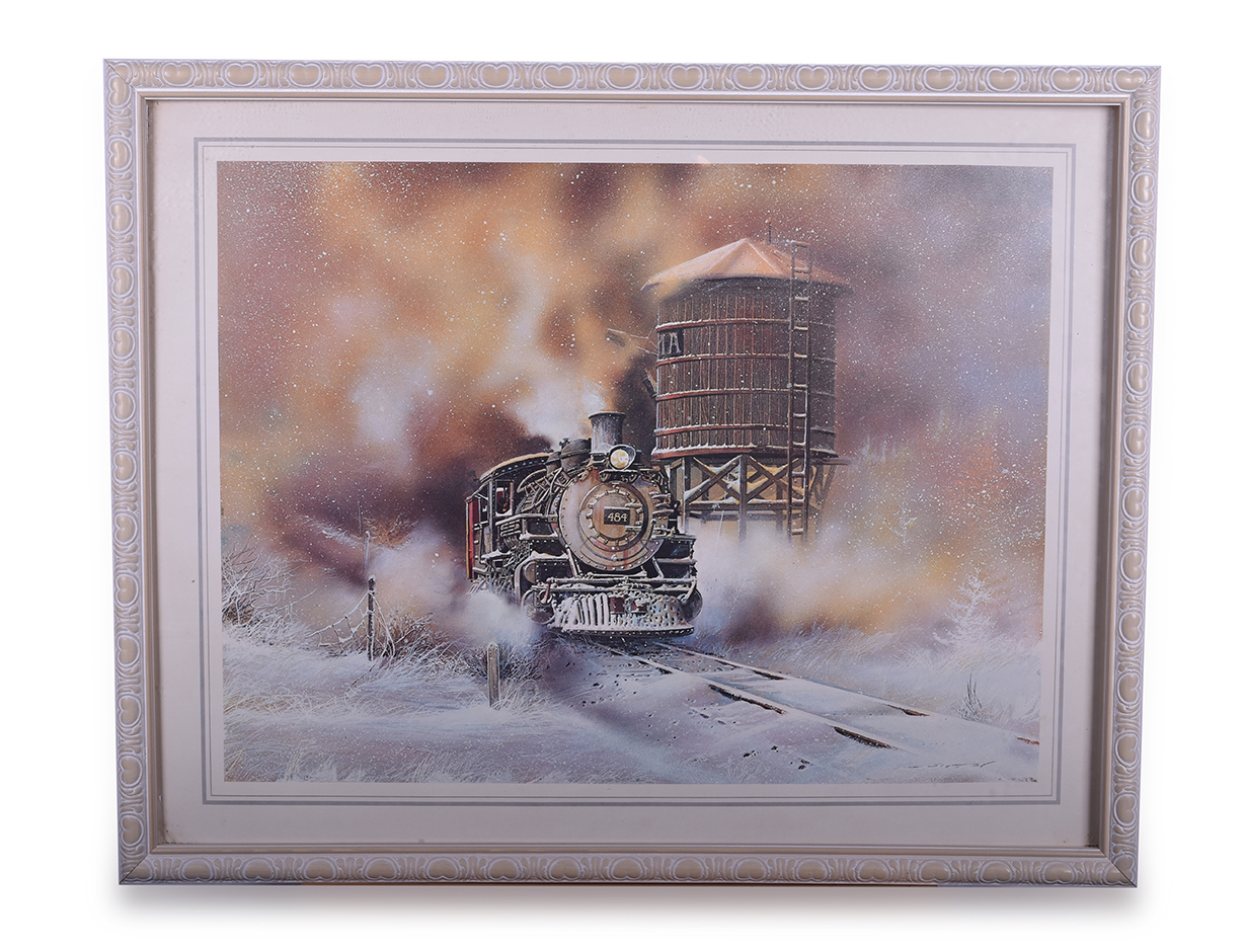 436 - Group of Five Narrow Gauge Railroad Prints (Four Framed) thumbnail