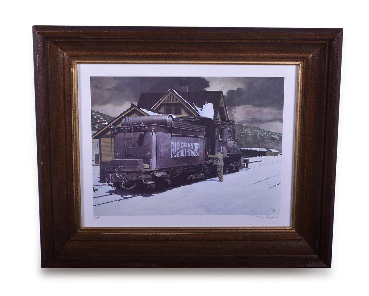 438 - Group of Five Framed Narrow Gauge Prints - Rio Grande Southern, Durango & Silverton, Western Maryland thumbnail