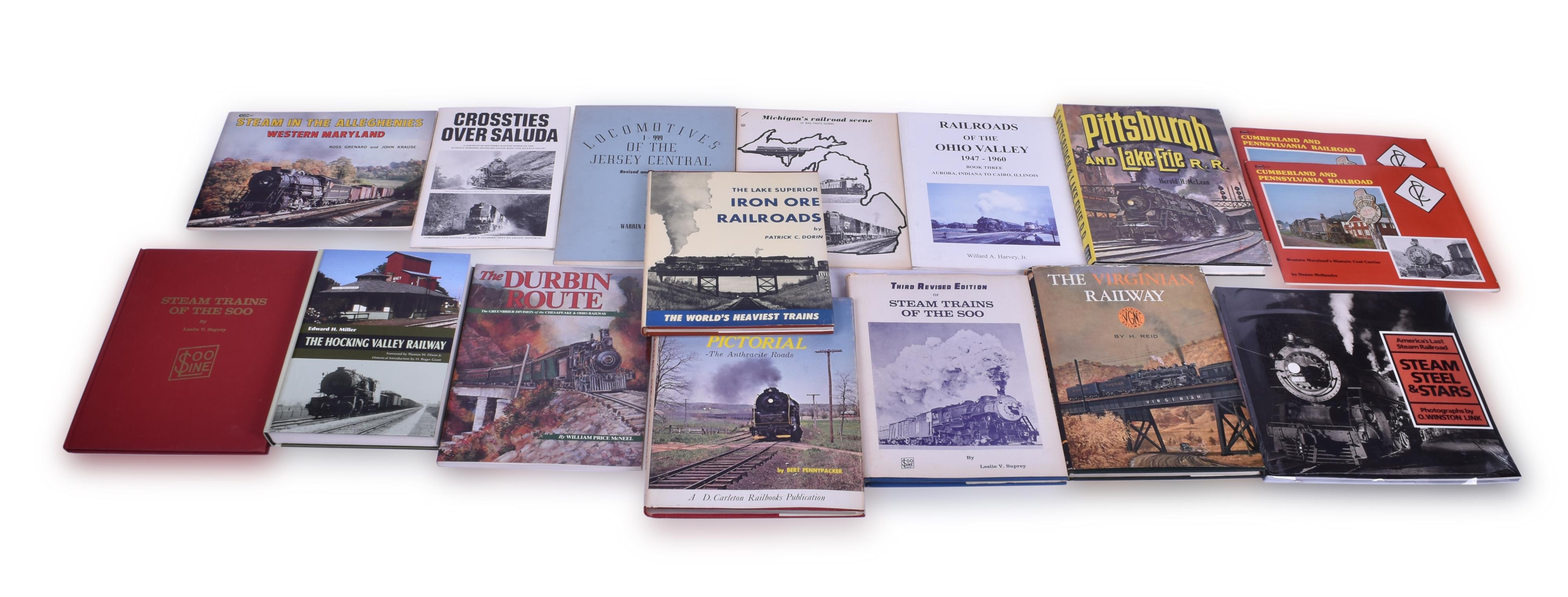 439 - Sixteen Railroad Books: Eastern and Midwest Railroads; Virginian, N&W, Soo, P&LE, etc. thumbnail