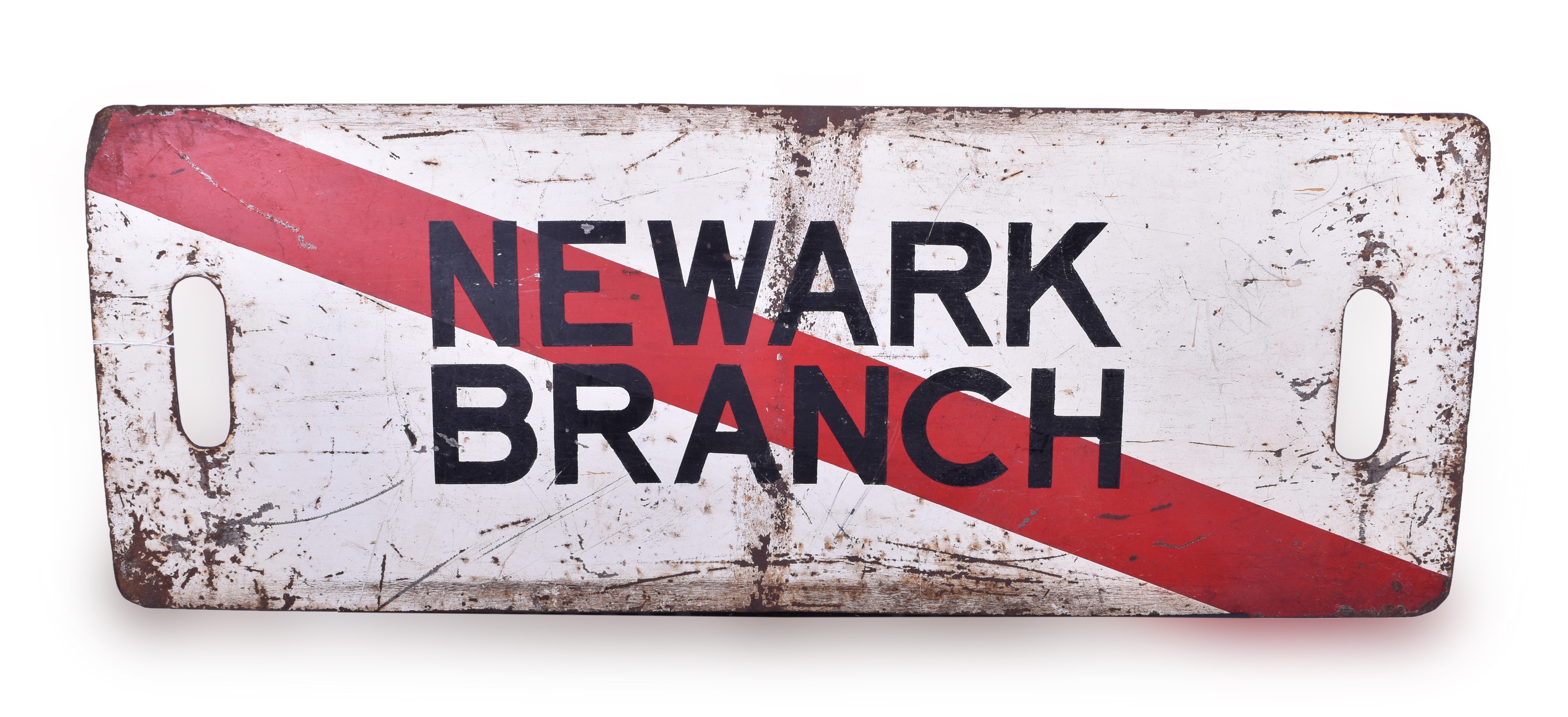 24 - Erie Railroad Newark Branch Steel Gate Sign thumbnail