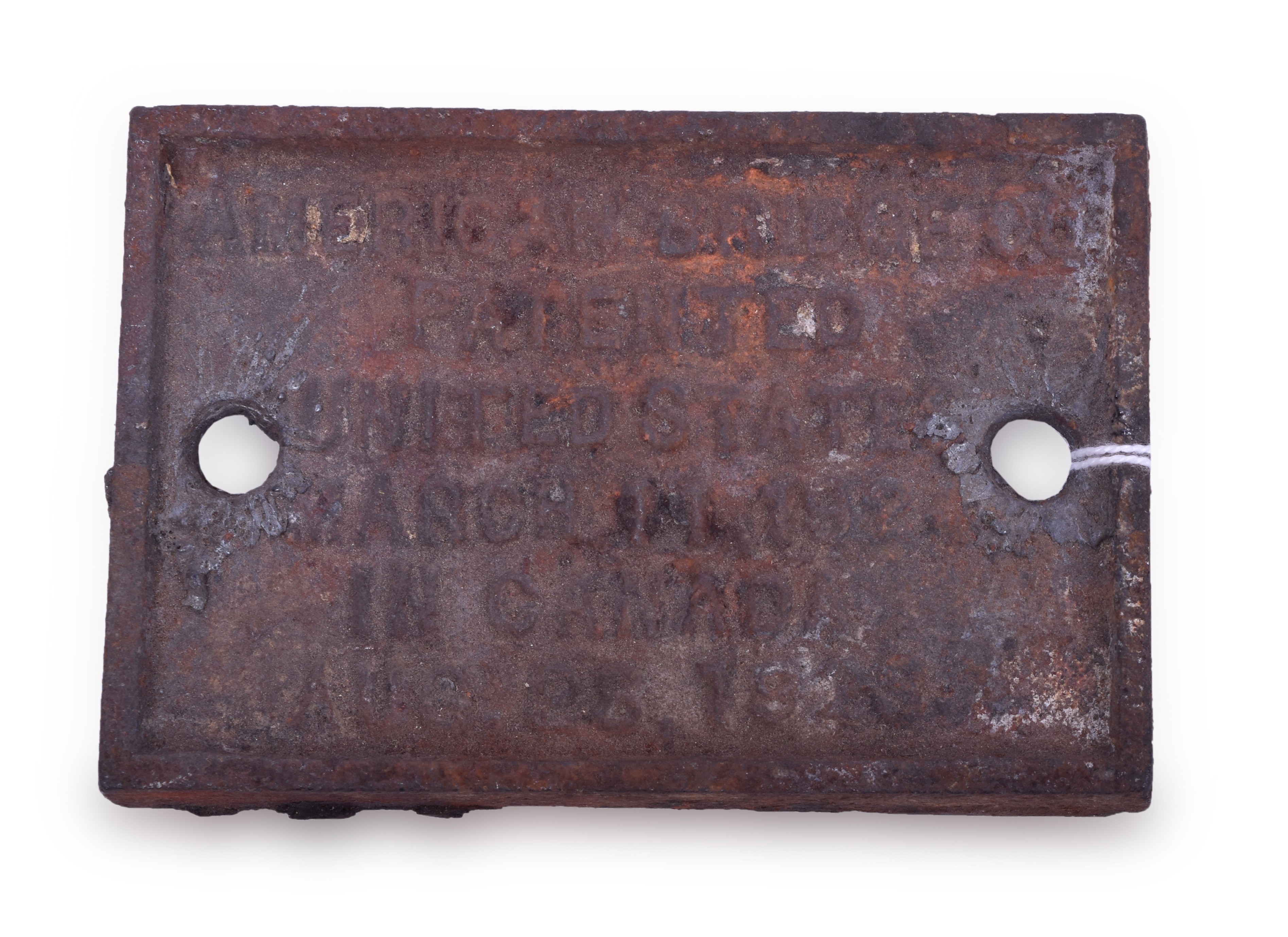 28 - American Bridge Company Cast Iron Patent Plate thumbnail